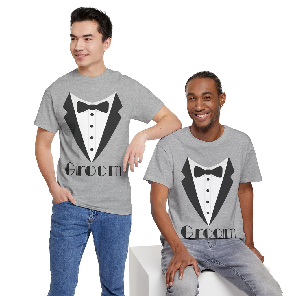 Groom T-Shirt, Unisex Heavy Cotton Tee for Weddings, Bachelor Parties, Groomsmen Gifts, Casual Wear, Bridal Showers