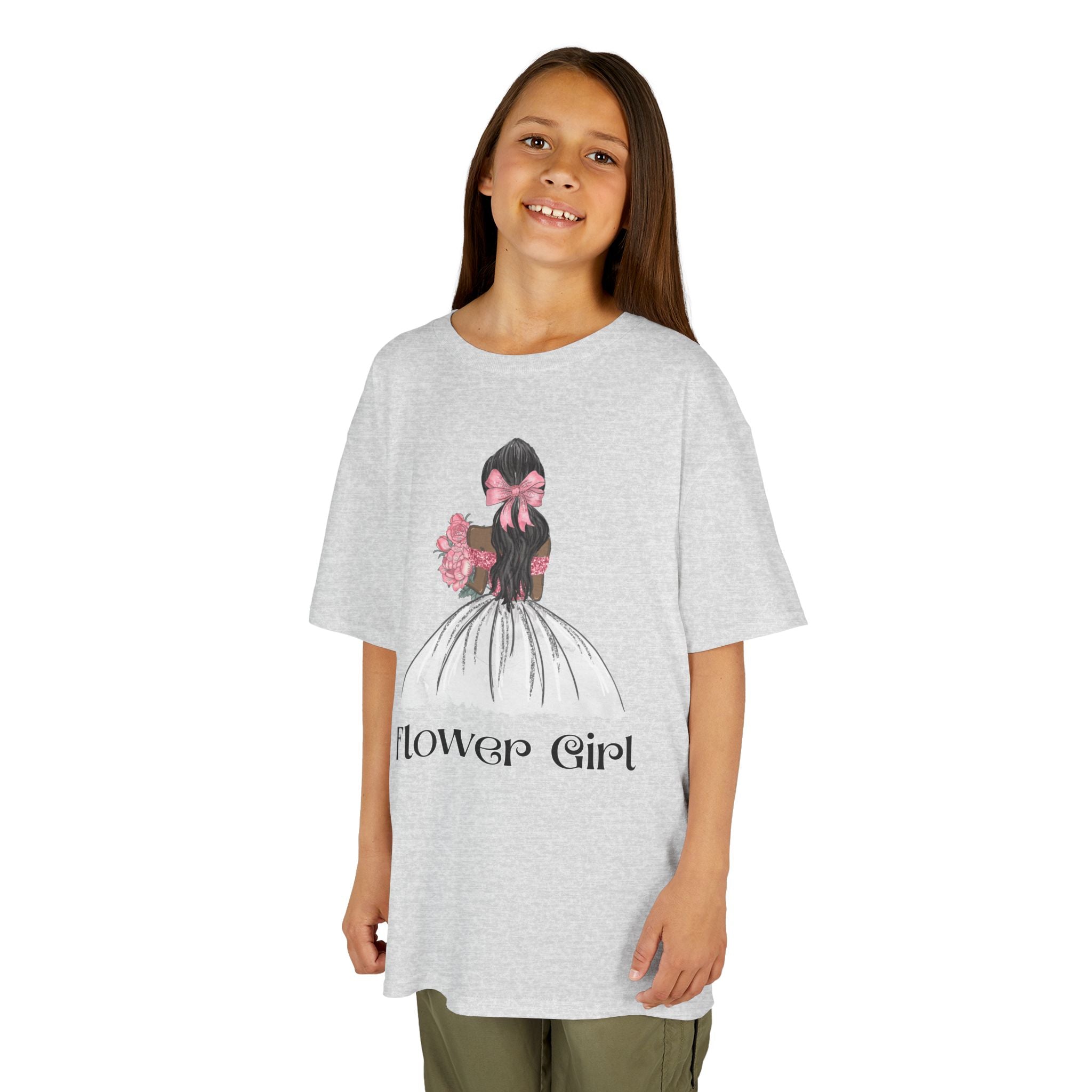 Flower Girl Kids Tee, Cute Floral T-Shirt for Flower Girls, Wedding Apparel, Toddler Gift, Birthday Outfit, Spring Fling Top