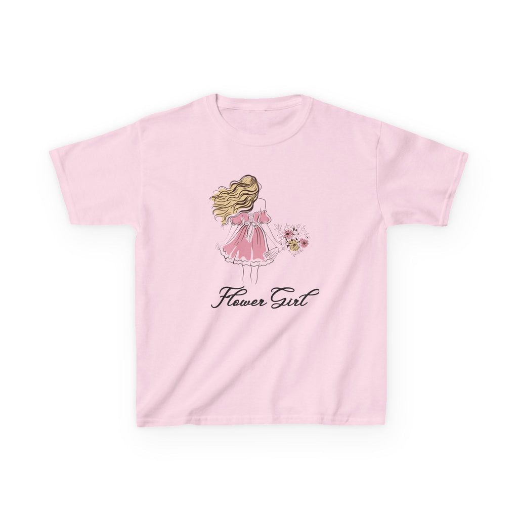 Flower Girl Kids Tee, Cute Kids T-Shirt, Children's Wedding Outfit, Floral Graphic Tee, Birthday Gift for Girls, Summer Apparel