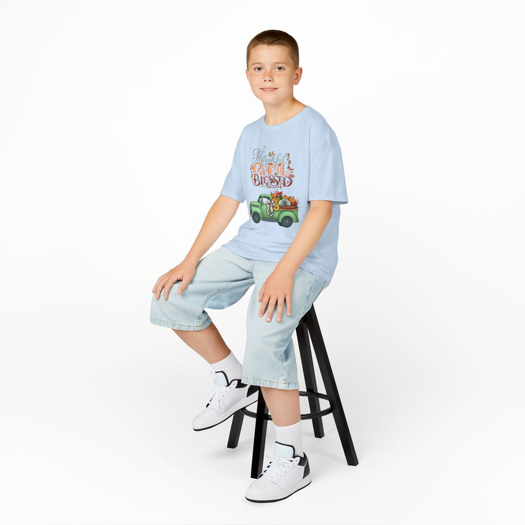 Blessed Fall Kids Tee, Adorable Autumn Shirt, Cute Harvest T-Shirt, Thanksgiving Gift for Kids, Comfy Cotton Youth Apparel