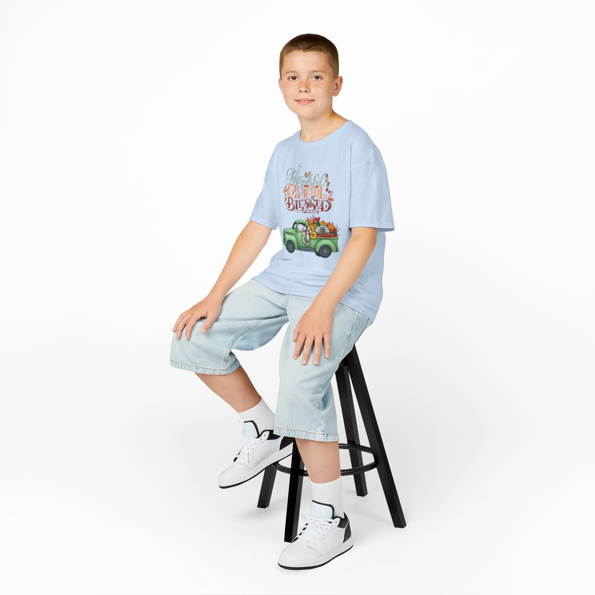 Blessed Fall Kids Tee, Adorable Autumn Shirt, Cute Harvest T-Shirt, Thanksgiving Gift for Kids, Comfy Cotton Youth Apparel
