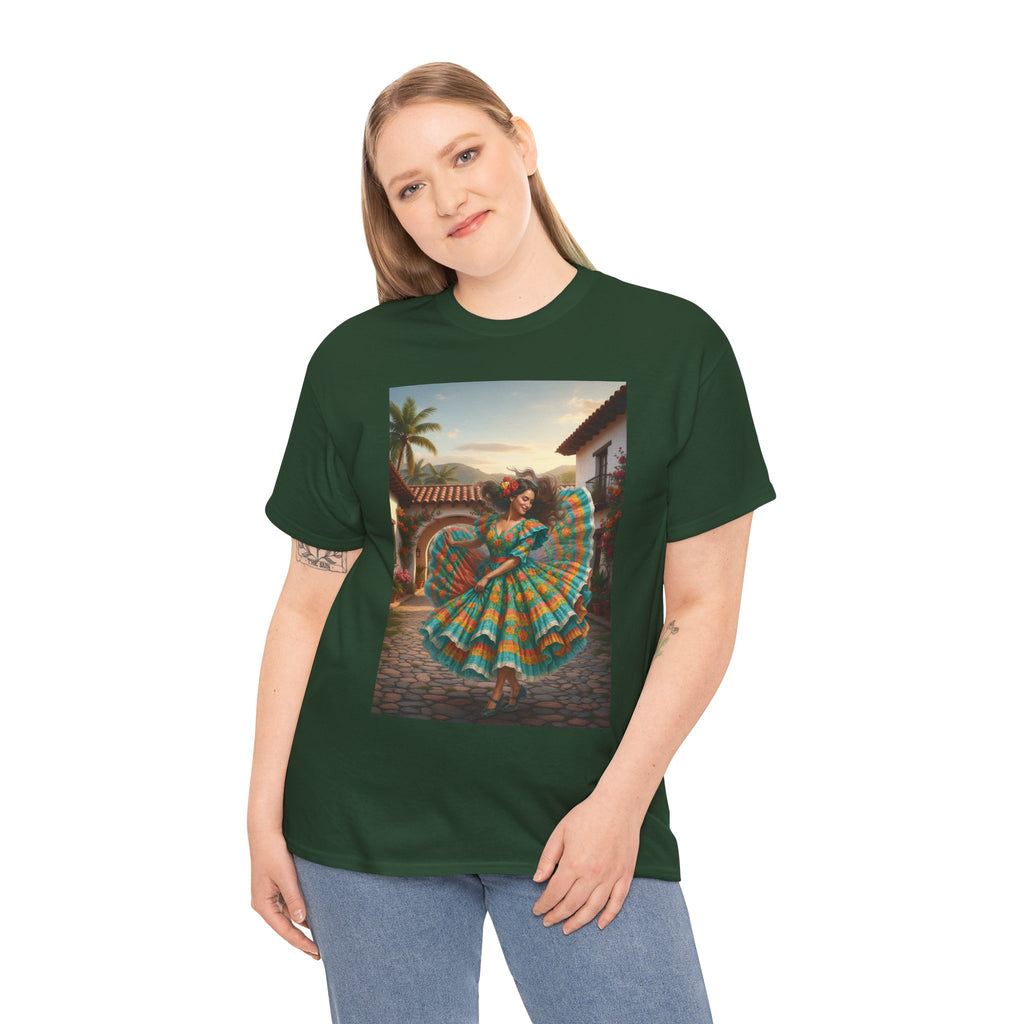 Folklórico Dancer Vibrant Graphic Tee - Perfect for Festivals, Casual Outings, Gifts, Dance Lovers, Unisex Fashion