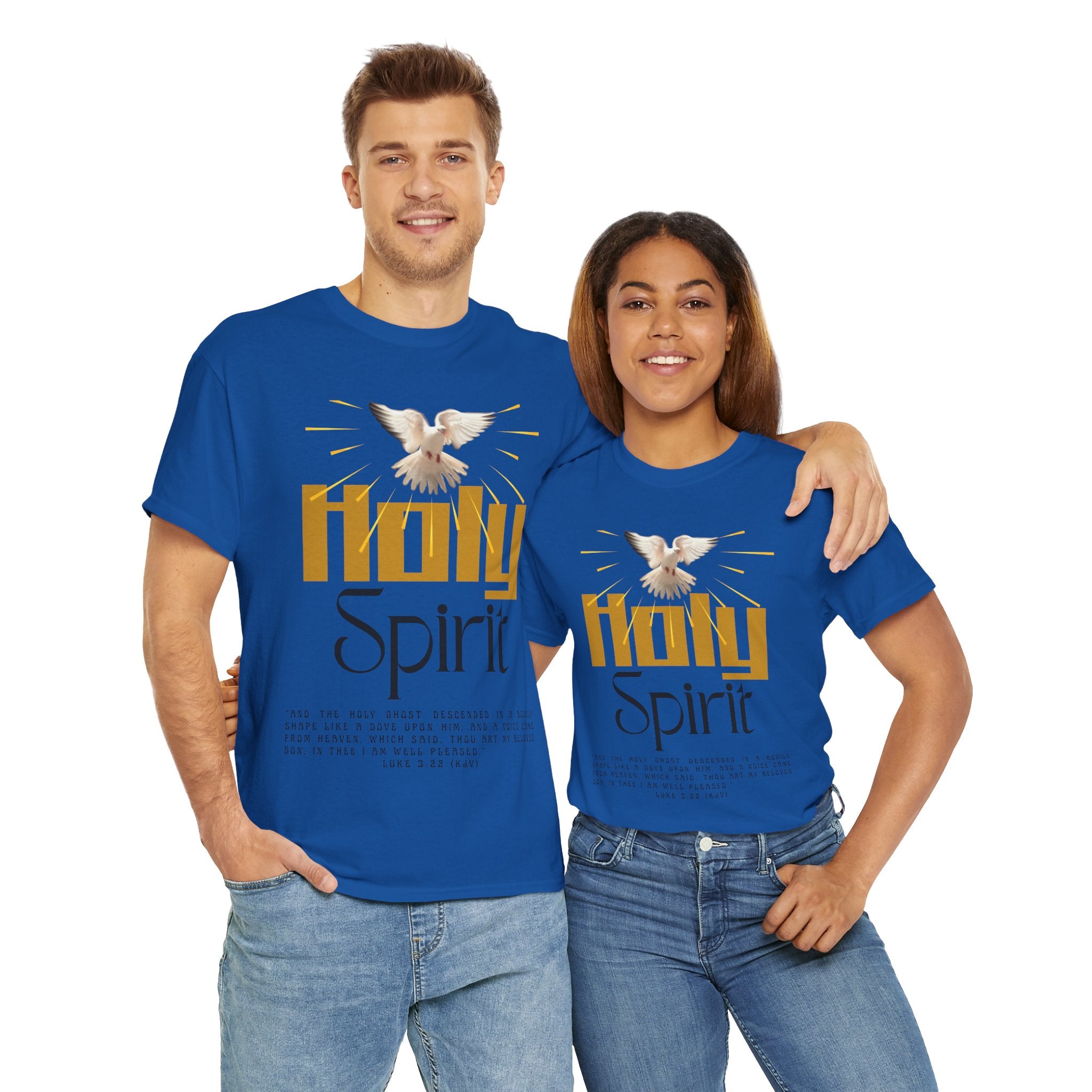 Christian T-shirts, Holy Spirit Unisex Heavy Cotton Tee, Inspirational T-Shirt for Faith Celebration, Christian Gift, Spiritual Attire, Religious Apparel