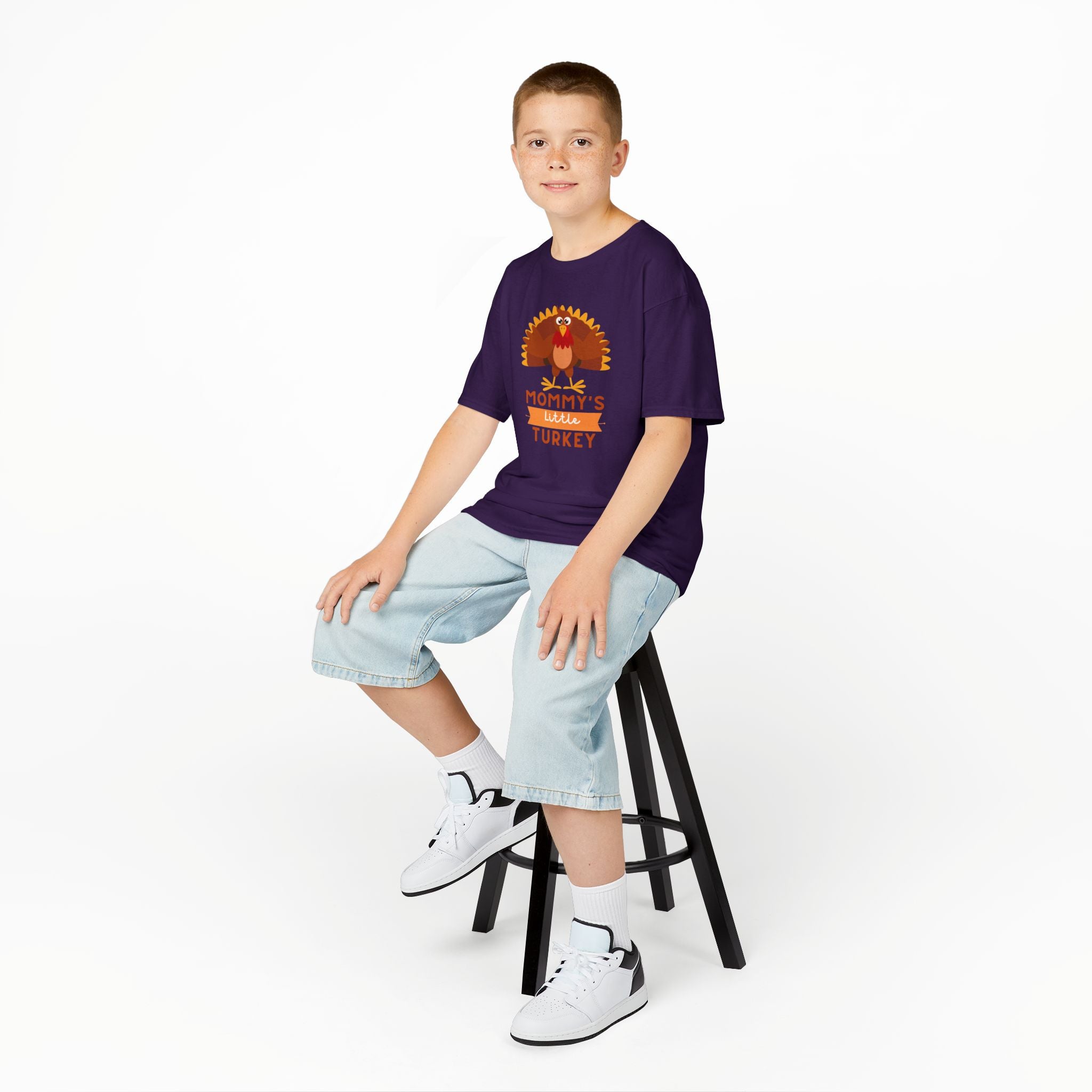 Mommy's Little Turkey Kids Tee - Thanksgiving Gift, Holiday Apparel, Cute Kids Clothing, Family Gathering, Kid's Casual Wear