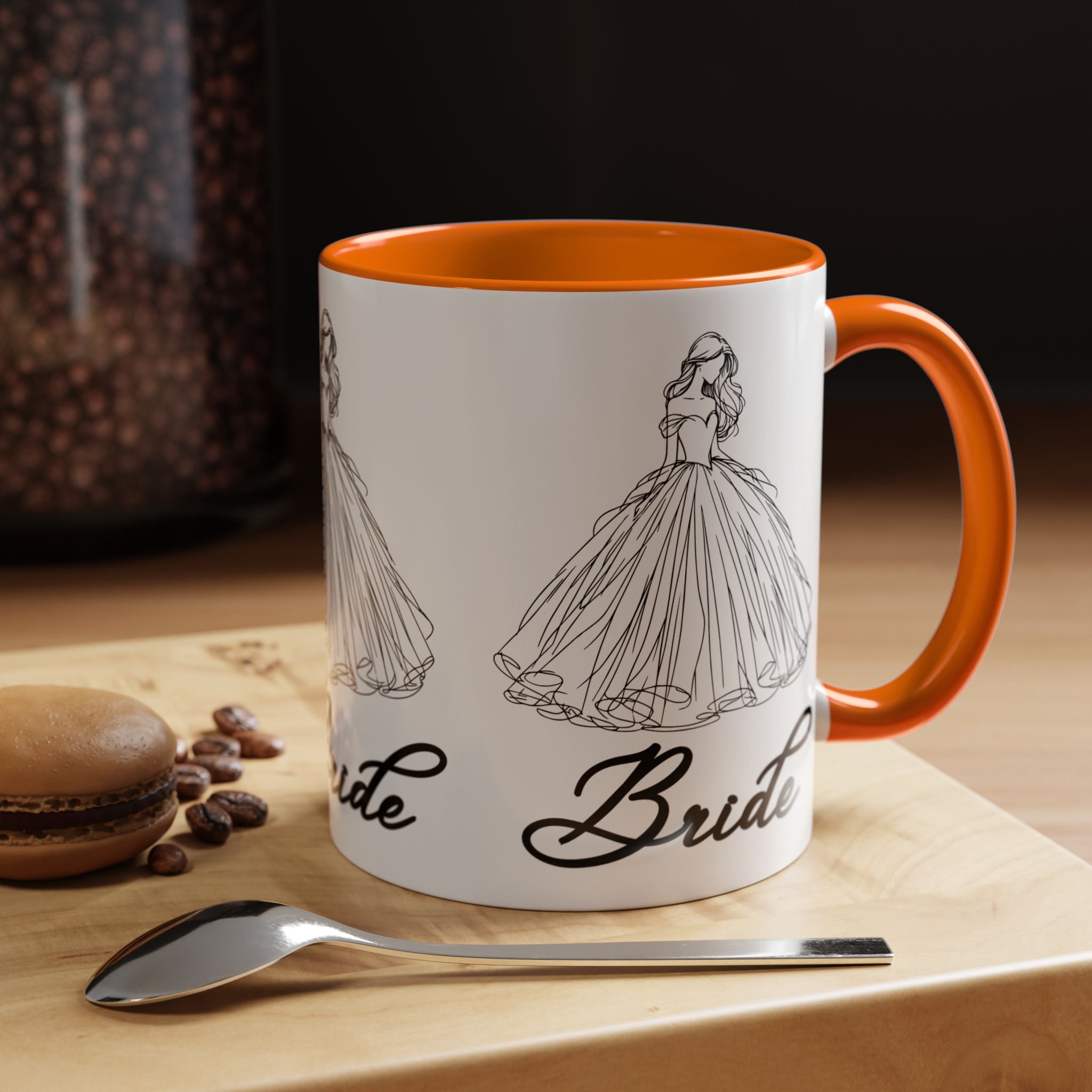 Bride Mug | Elegant Wedding Dress Design | Bridal Shower Gift & Keepsake