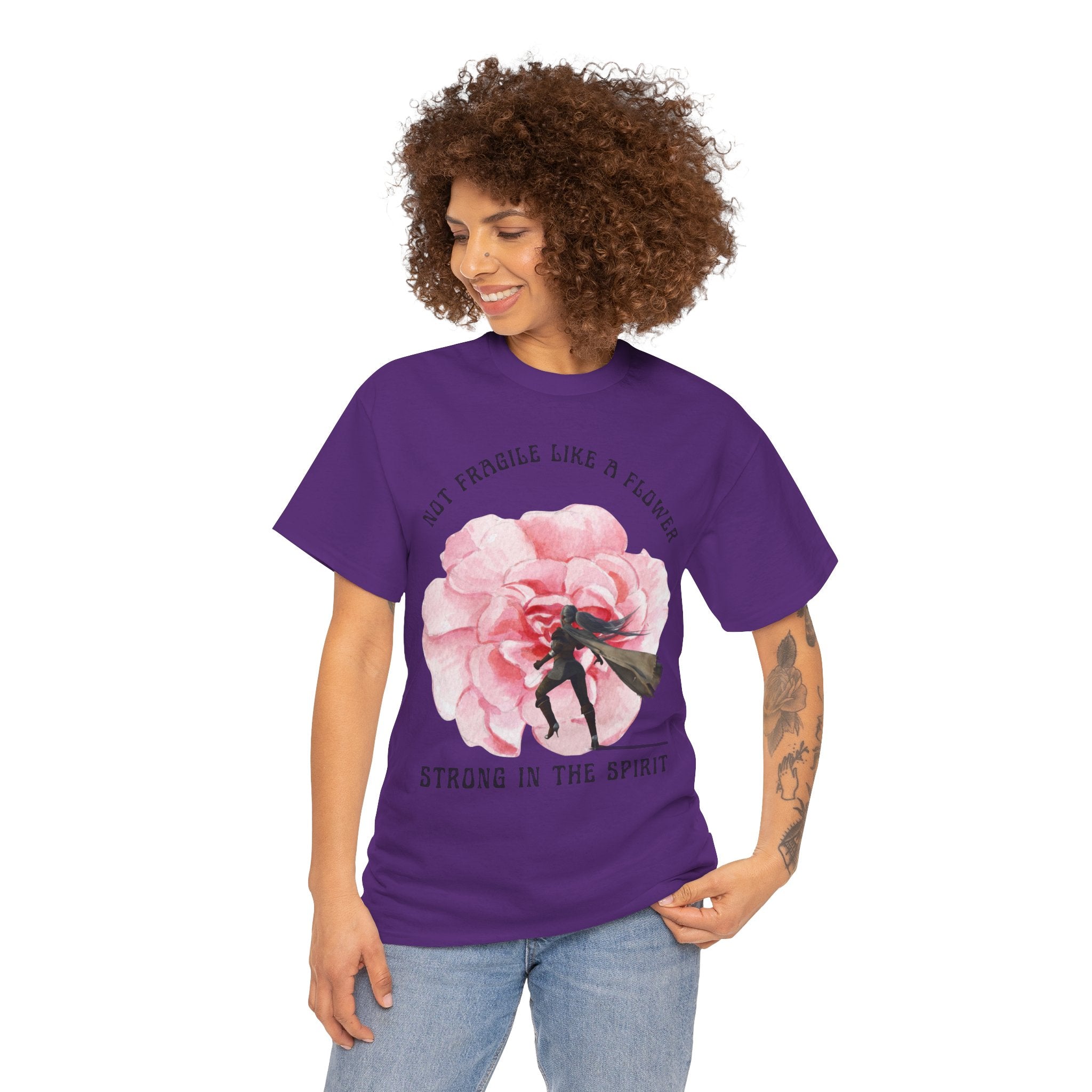 Floral Empowerment Tee, Not Fragile Like a Flower, Strong in the Spirit Shirt, Inspirational Unisex T-Shirt, Gift for Women, [...]