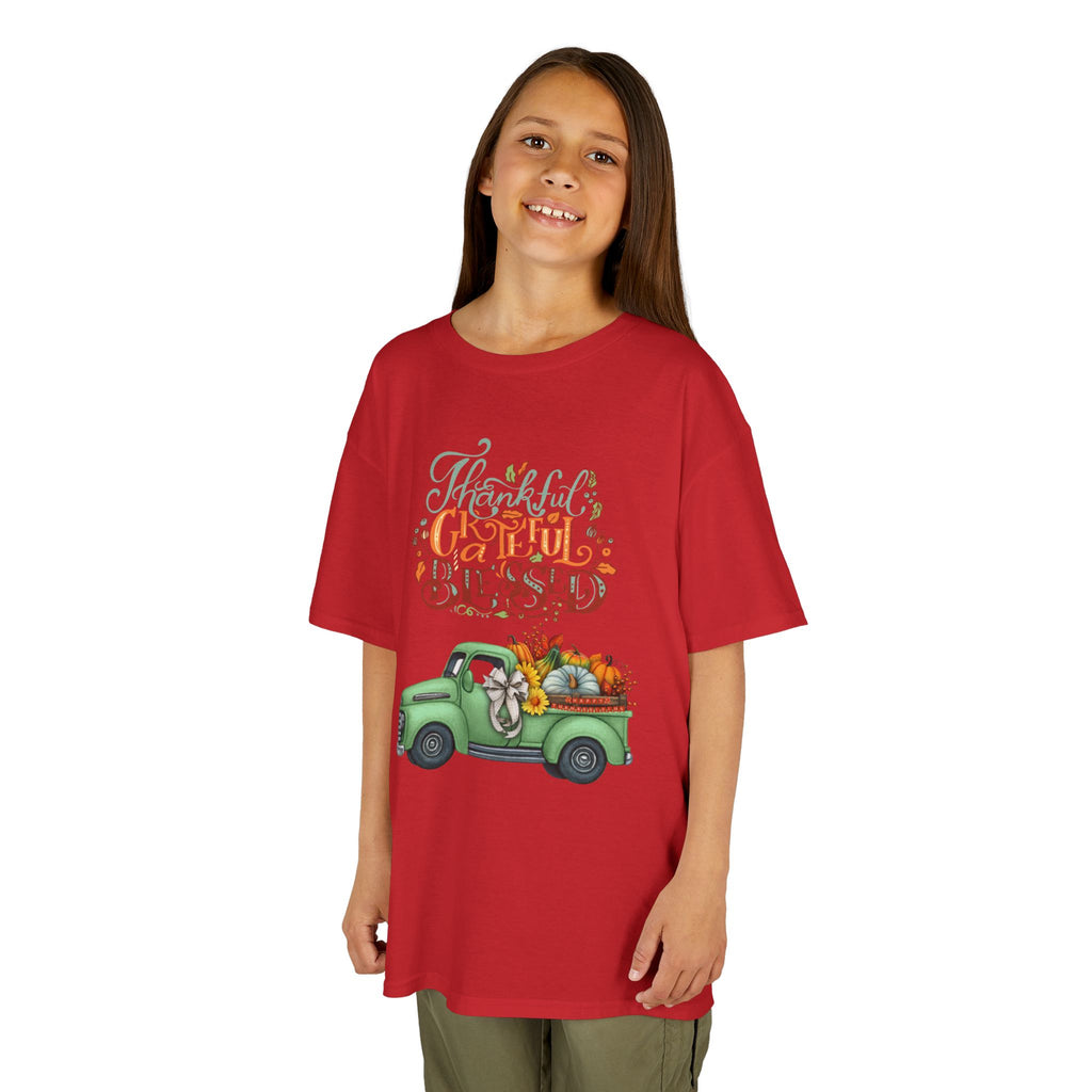 Blessed Fall Kids Tee, Adorable Autumn Shirt, Cute Harvest T-Shirt, Thanksgiving Gift for Kids, Comfy Cotton Youth Apparel