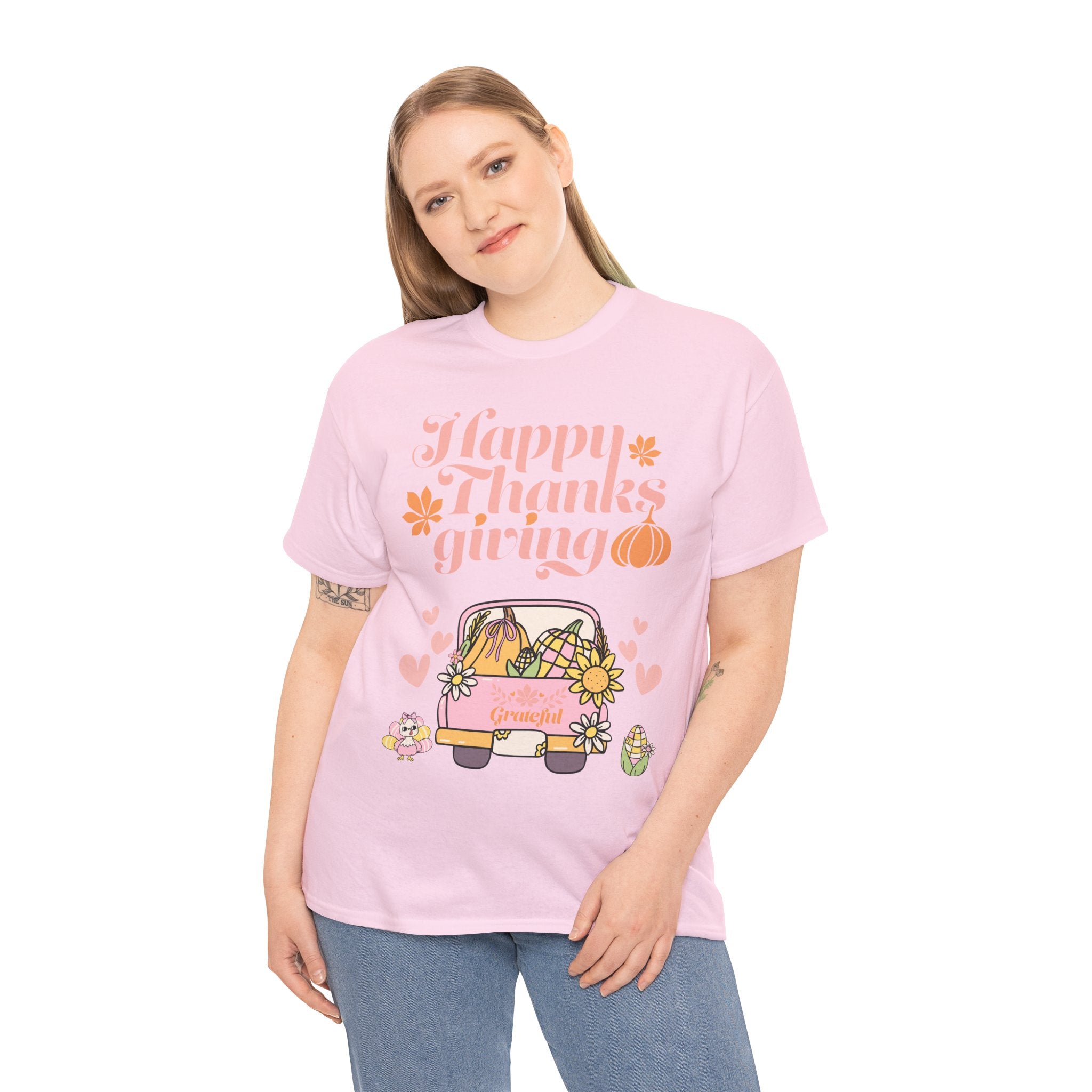 Happy Thanksgiving Unisex Tee | Cozy Autumn Shirt for Family Gatherings, Thanksgiving Celebration, Fall Fashion, Cute Gift Idea