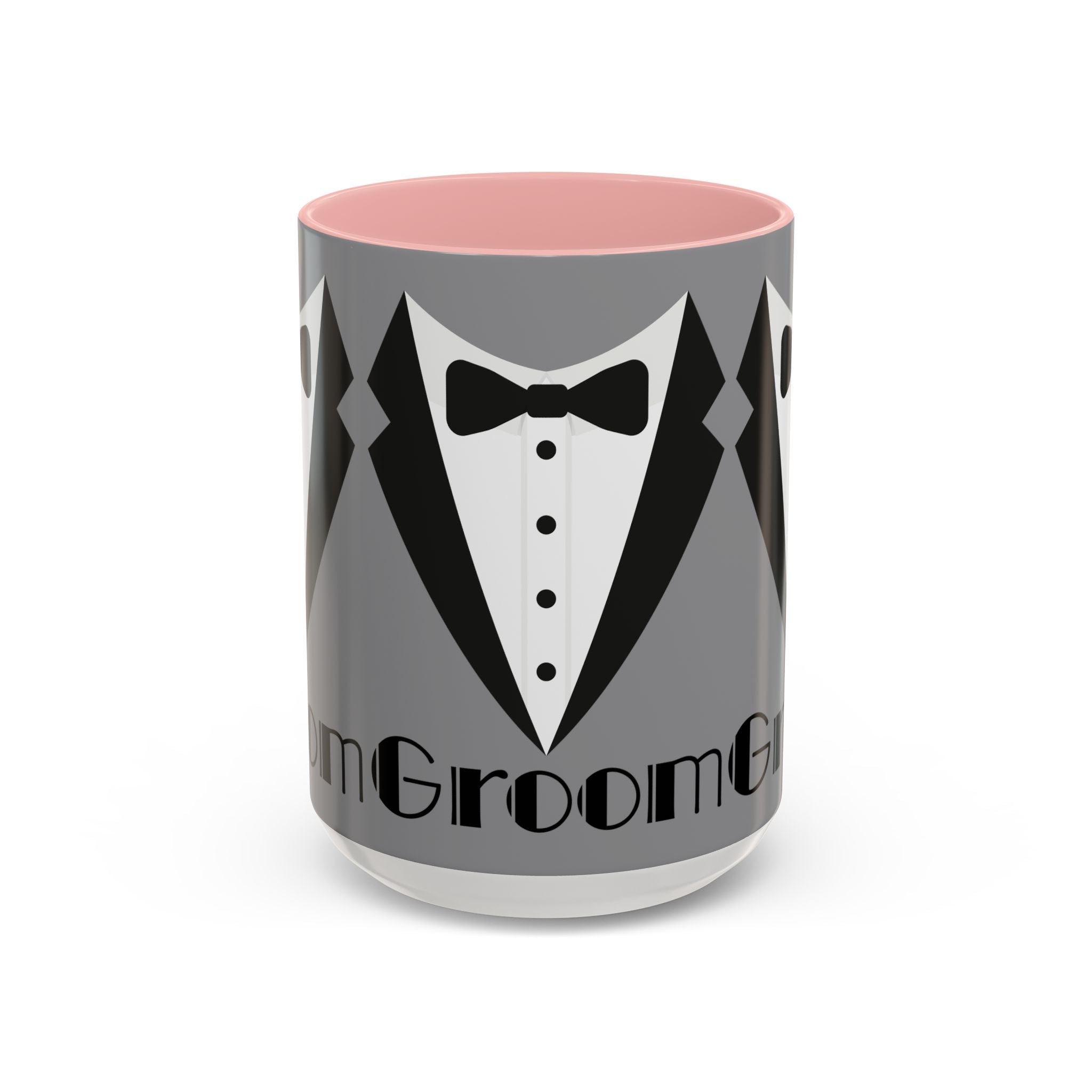 Groom Coffee Mug, Wedding Gift, Groomsmen Party Mug, Black and White Accent Mug, Engagement Celebration