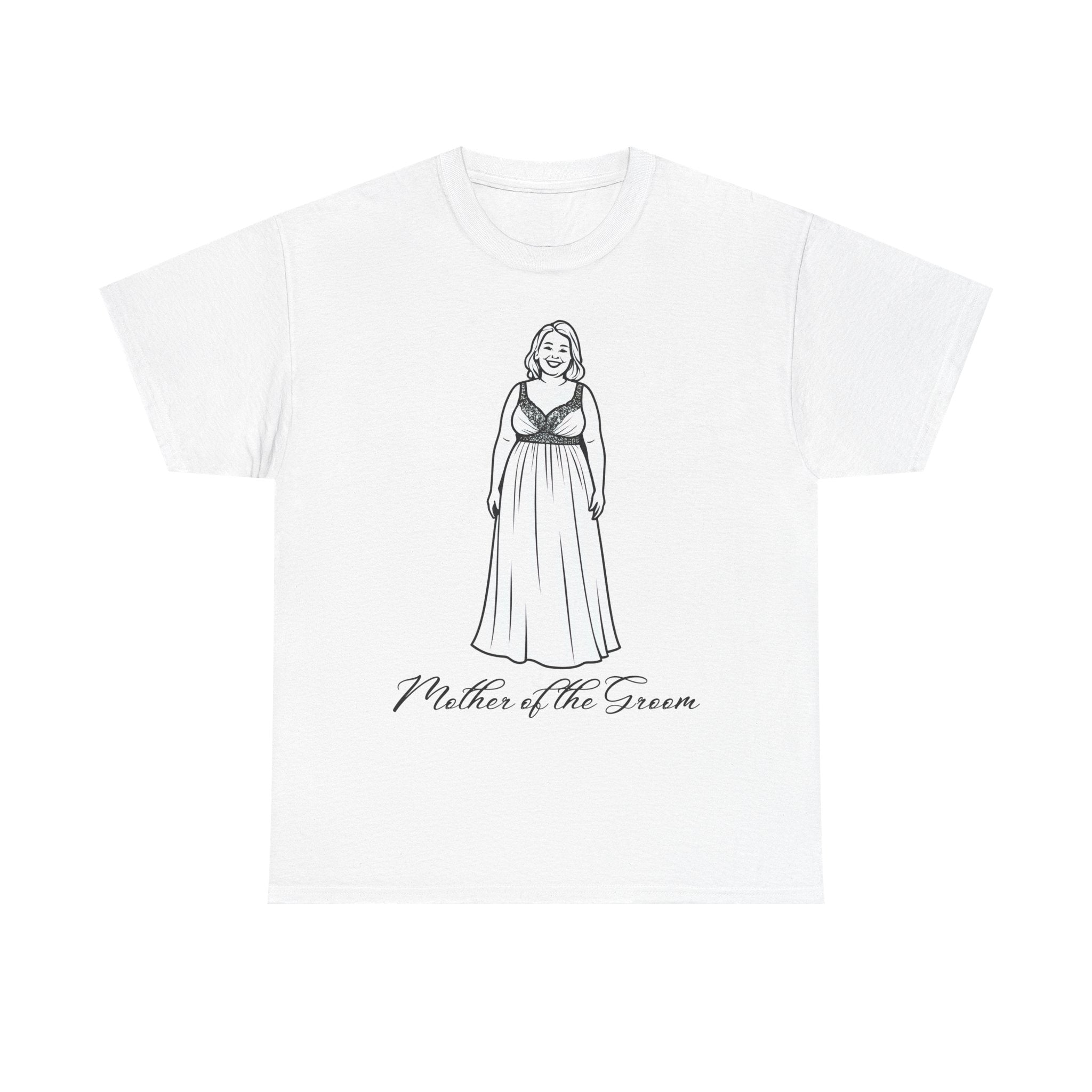 Mother of the Groom Tee, Unisex Cotton T-Shirt for Weddings, Bridal Party Apparel, Gift for Mother, Wedding Day Fashion