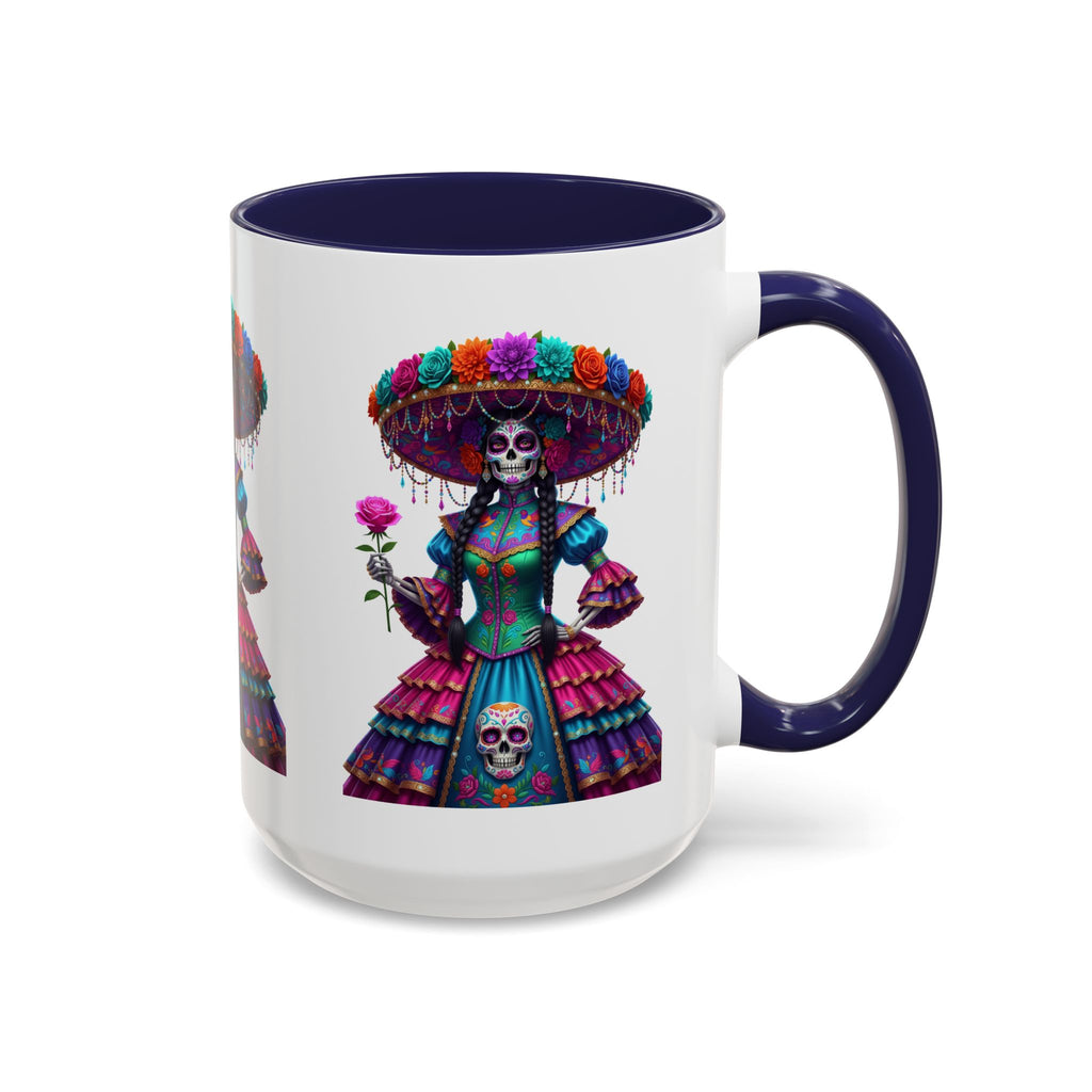 La Catrina Elegante – Día de los Muertos Inspired Artwork, Caffeine Lover Gift, Halloween Decor, Artful Drinkware