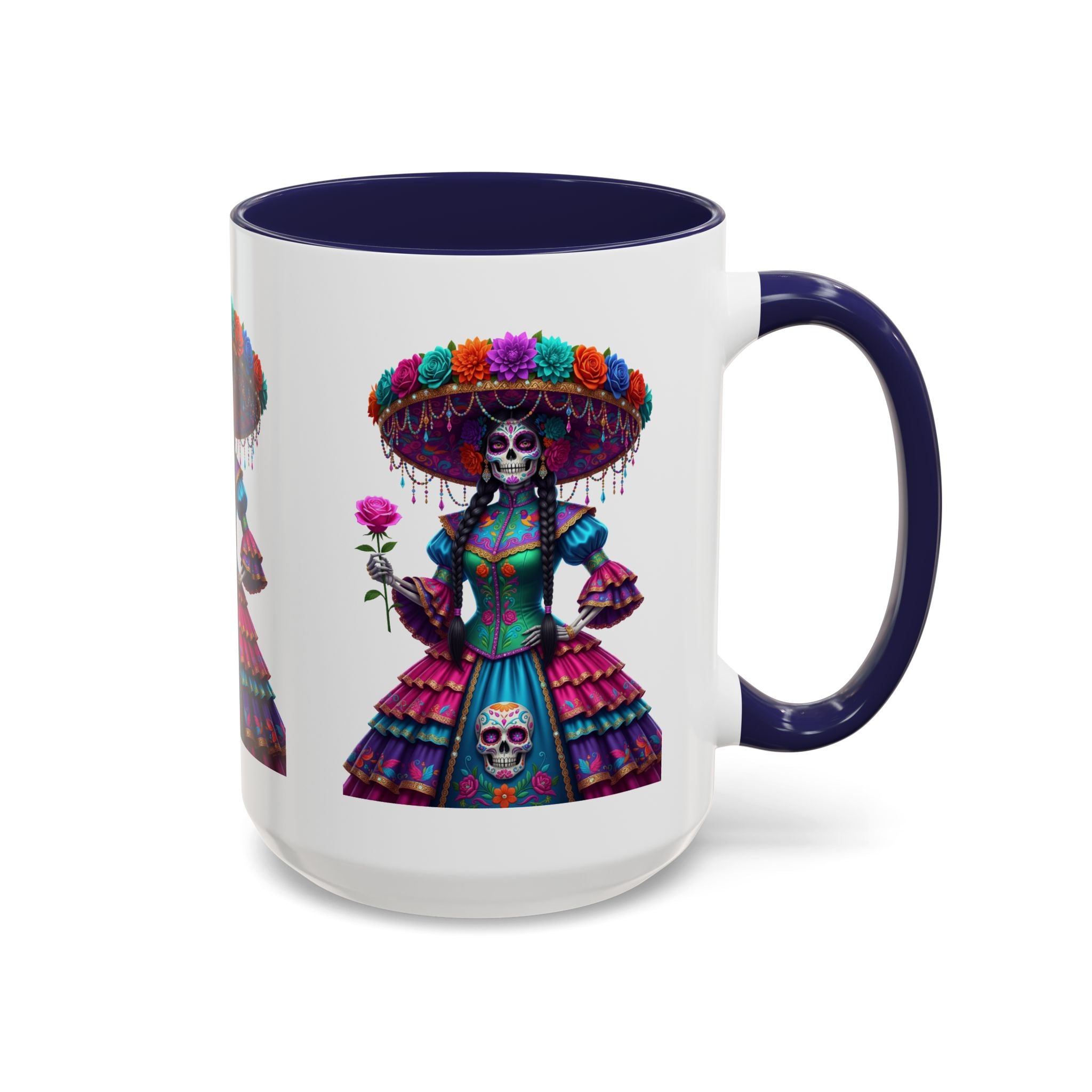 La Catrina Elegante – Día de los Muertos Inspired Artwork, Caffeine Lover Gift, Halloween Decor, Artful Drinkware