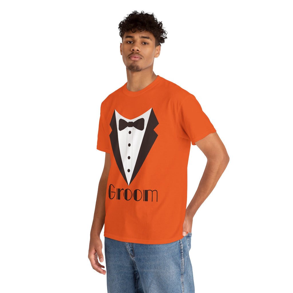 Groom T-Shirt, Unisex Heavy Cotton Tee for Weddings, Bachelor Parties, Groomsmen Gifts, Casual Wear, Bridal Showers