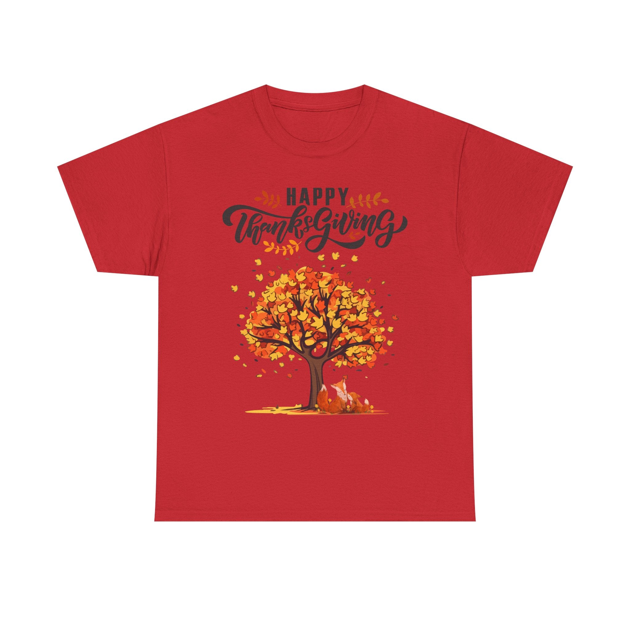 Thanksgiving Tree Tee, Fall T-Shirt, Autumn Apparel, Cozy Gift for Family, Cute Holiday Top