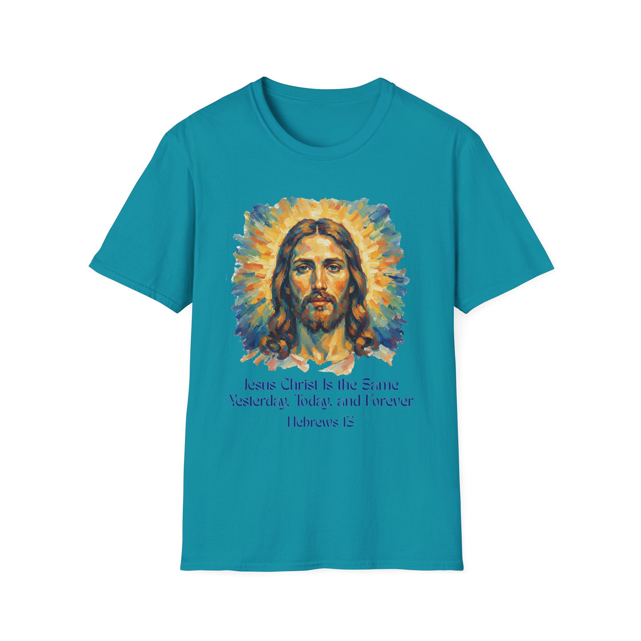 Jesus Christ Graphic Tee, Unisex Softstyle T-Shirt, Faith Apparel, Inspirational Gift, Religious Top