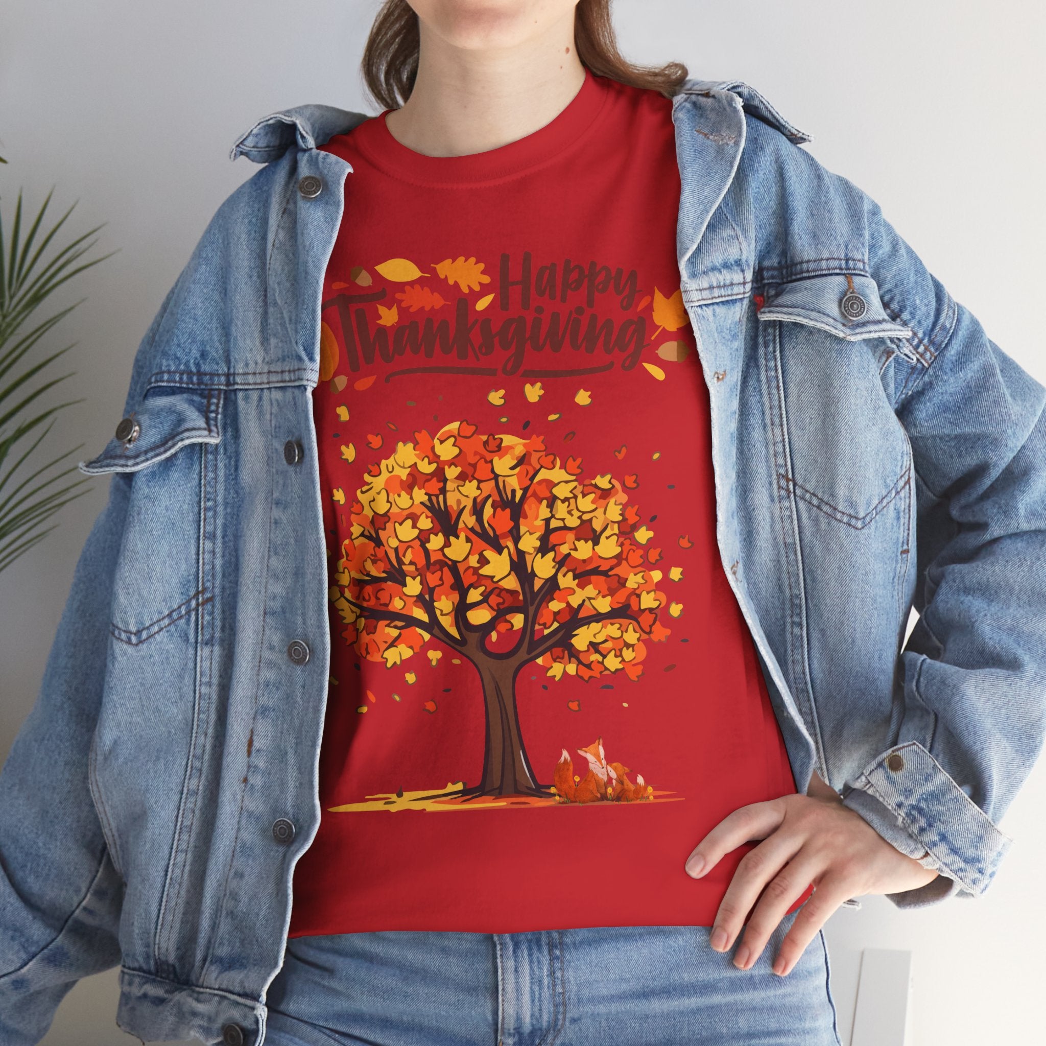 Thanksgiving Tree Tee, Autumn Shirt, Fall Apparel, Family Gathering Top, Seasonal Wear, Thanksgiving Gift