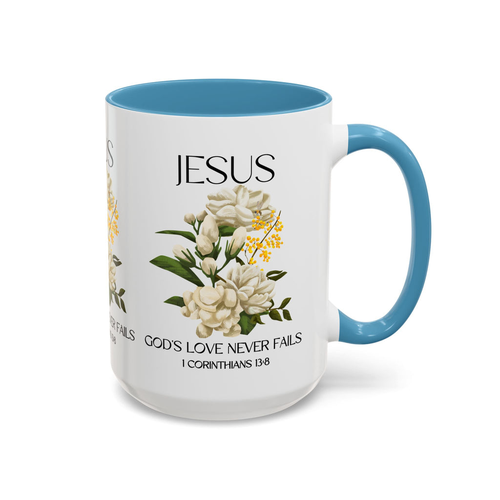 Inspirational Floral Coffee Mug 11/15 oz  - God's Love Design, Christian Gift, Home Decor, Mug for Faith, Coffee Lovers
