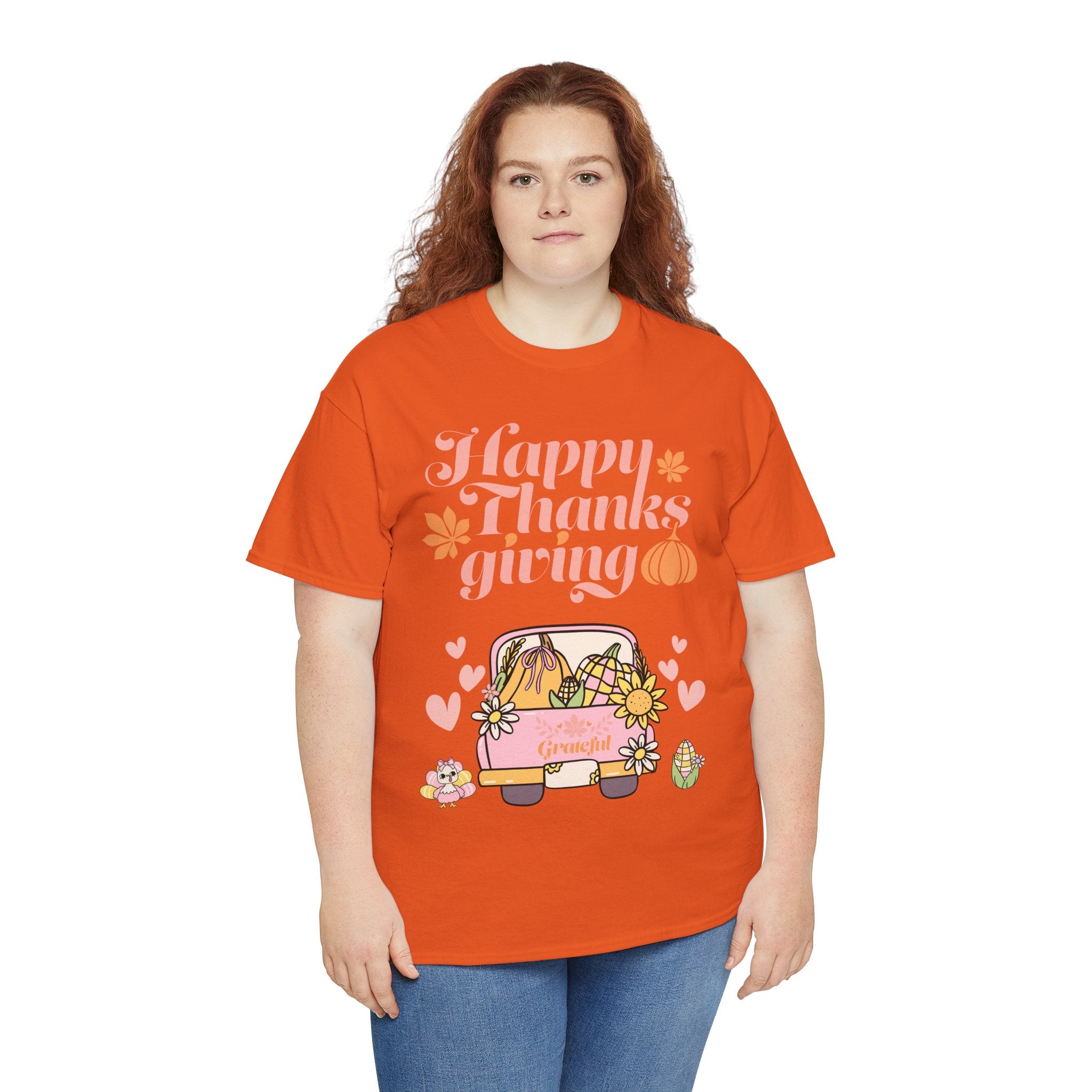 Happy Thanksgiving Unisex Tee | Cozy Autumn Shirt for Family Gatherings, Thanksgiving Celebration, Fall Fashion, Cute Gift Idea
