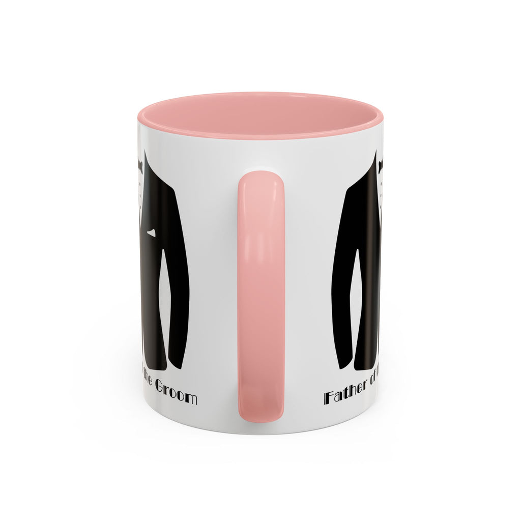 Father of the Groom Accent Coffee Mug 11/15 oz- Perfect Groomsmen Gift, Wedding Keepsake, Stylish Drinkware, Unique Wedding Favor
