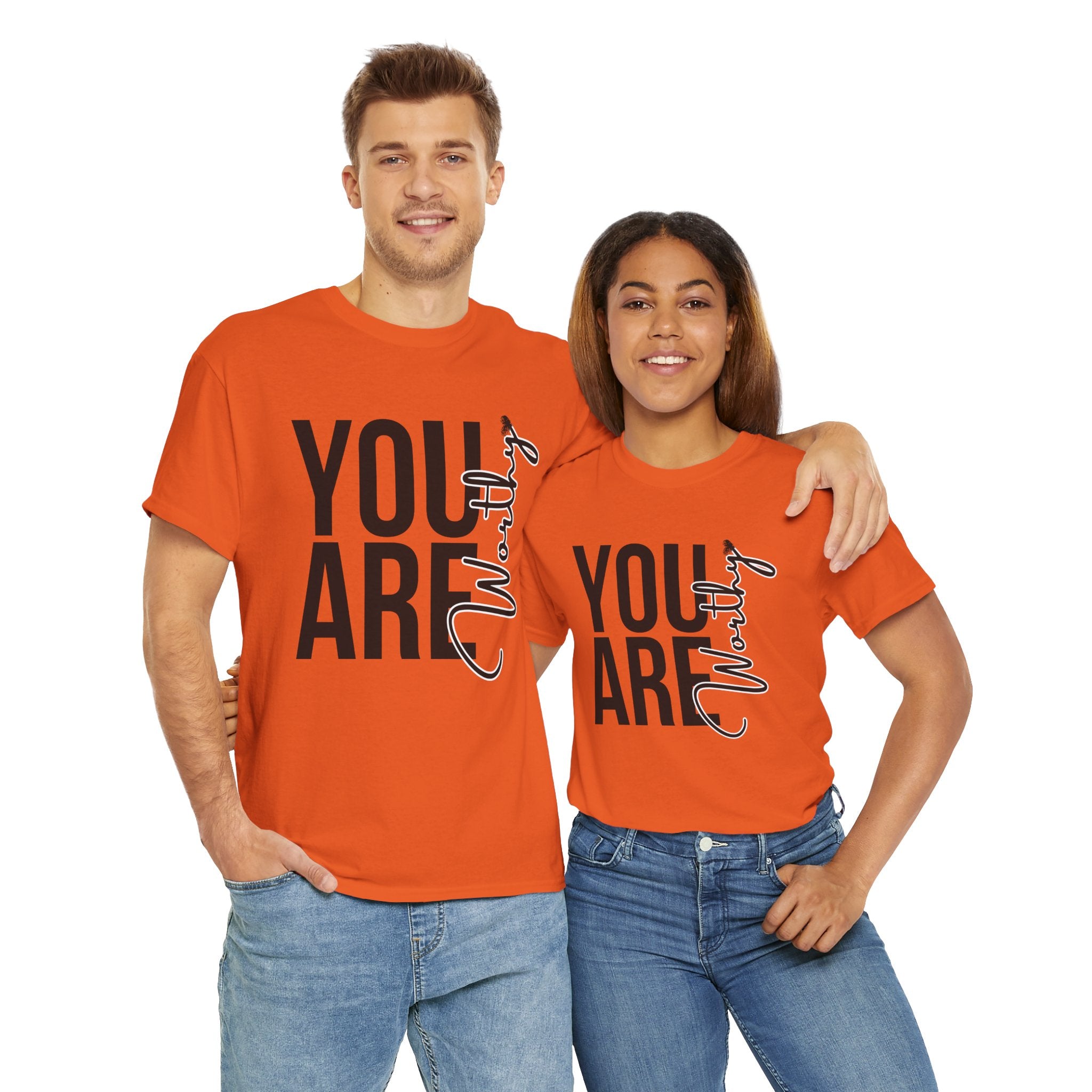 You Are Worthy Unisex Heavy Cotton Tee, Motivational Quote Shirt, Gift for Friends, Self-Love Tee, Uplifting Apparel, Positive [...]