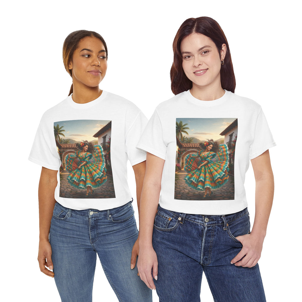 Folklórico Dancer Vibrant Graphic Tee - Perfect for Festivals, Casual Outings, Gifts, Dance Lovers, Unisex Fashion
