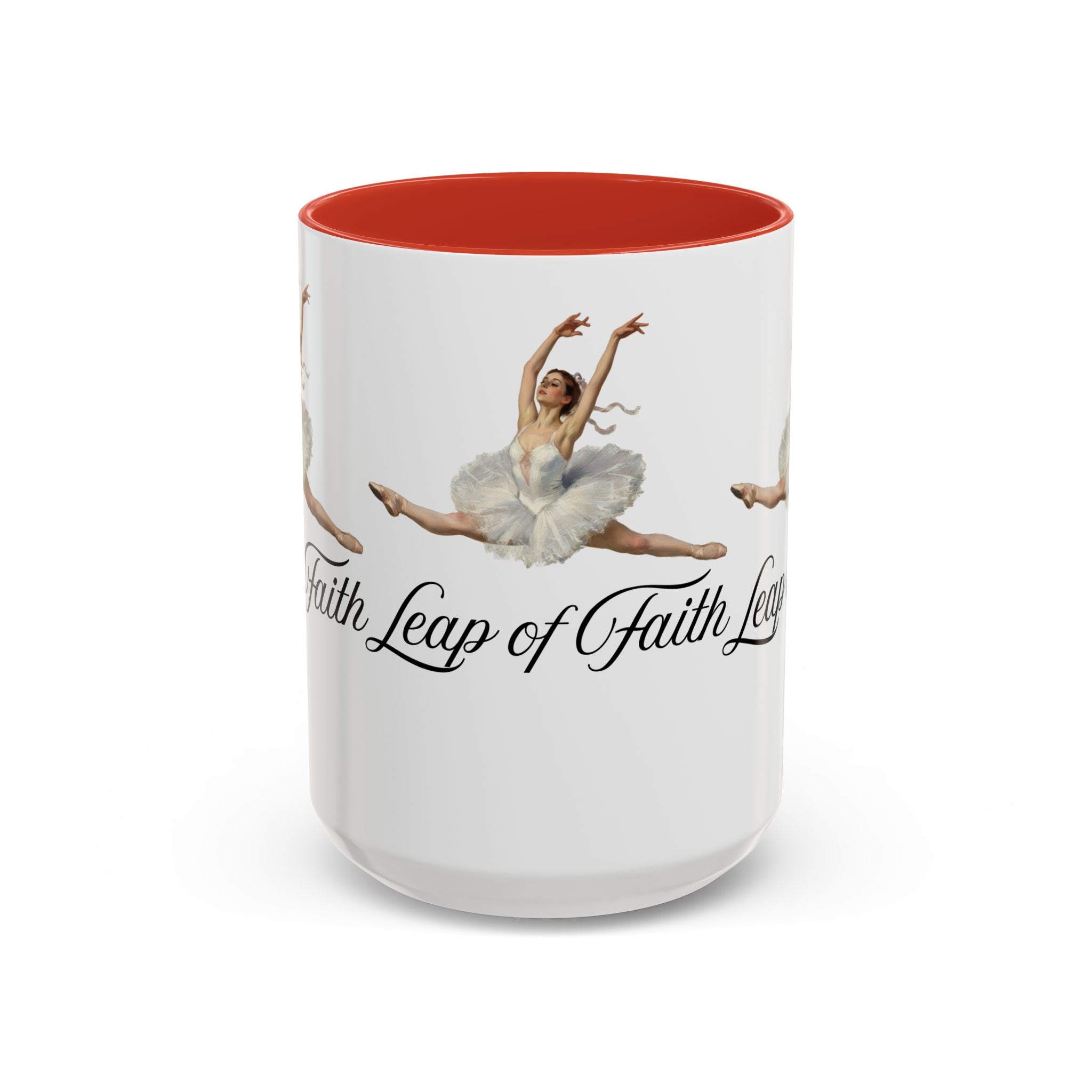 Ballet-Themed Coffee Mug 15 oz : Leap of Faith, Perfect Gift for Dancers, Inspirational Cup for Performers, Motivational Decor, Dance Lover's Mug