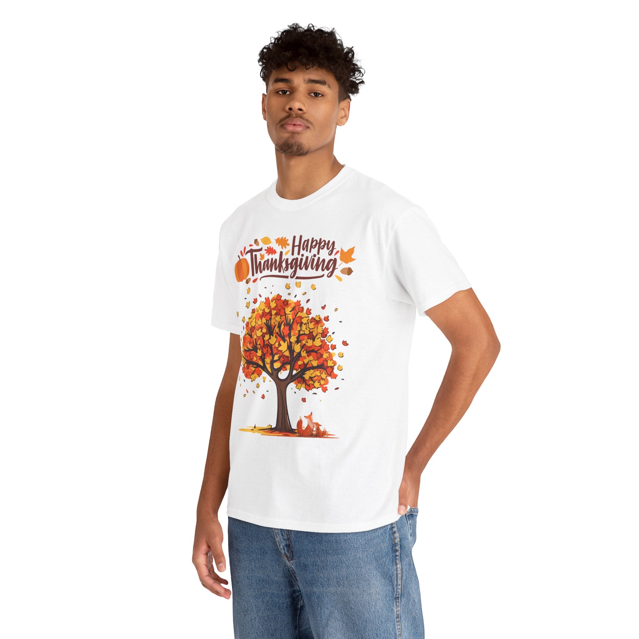 Thanksgiving Tree Tee, Autumn Shirt, Fall Apparel, Family Gathering Top, Seasonal Wear, Thanksgiving Gift