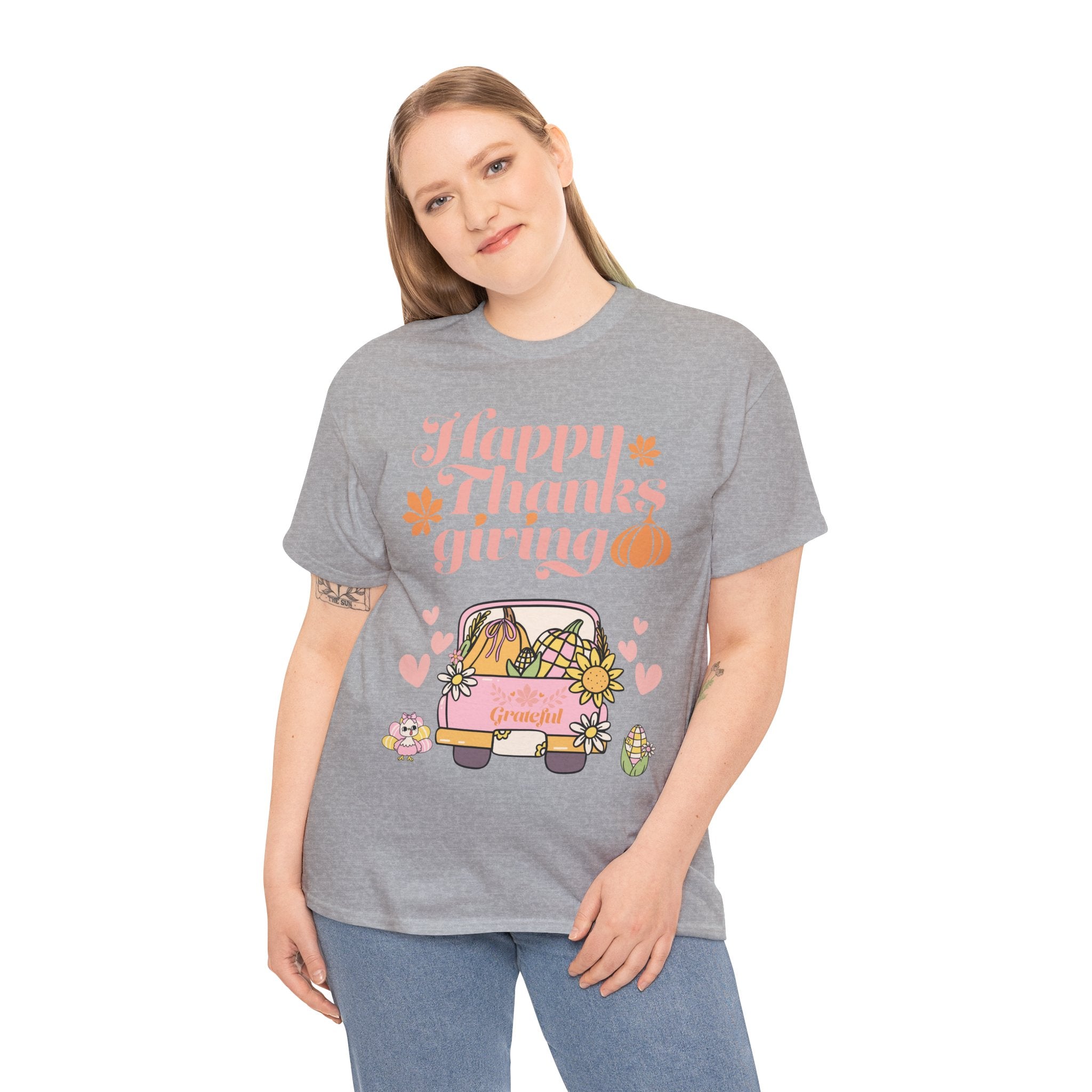 Happy Thanksgiving Unisex Tee | Cozy Autumn Shirt for Family Gatherings, Thanksgiving Celebration, Fall Fashion, Cute Gift Idea