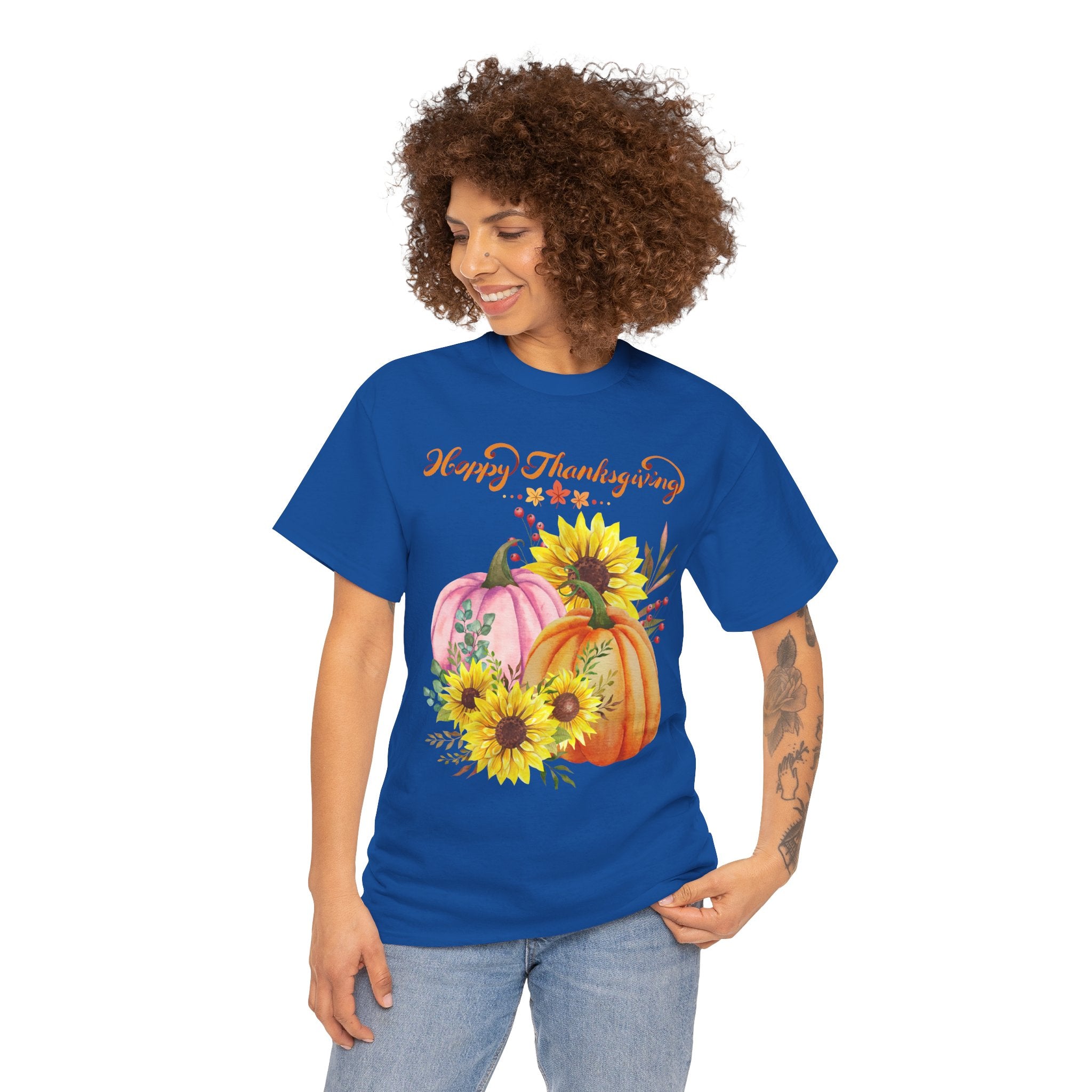 Thanksgiving T-shirts, Pumpkin Tee, Autumn Shirt, Unisex Fall Apparel, Holiday Gift, Cozy Outfit, Harvest Festival Clothing