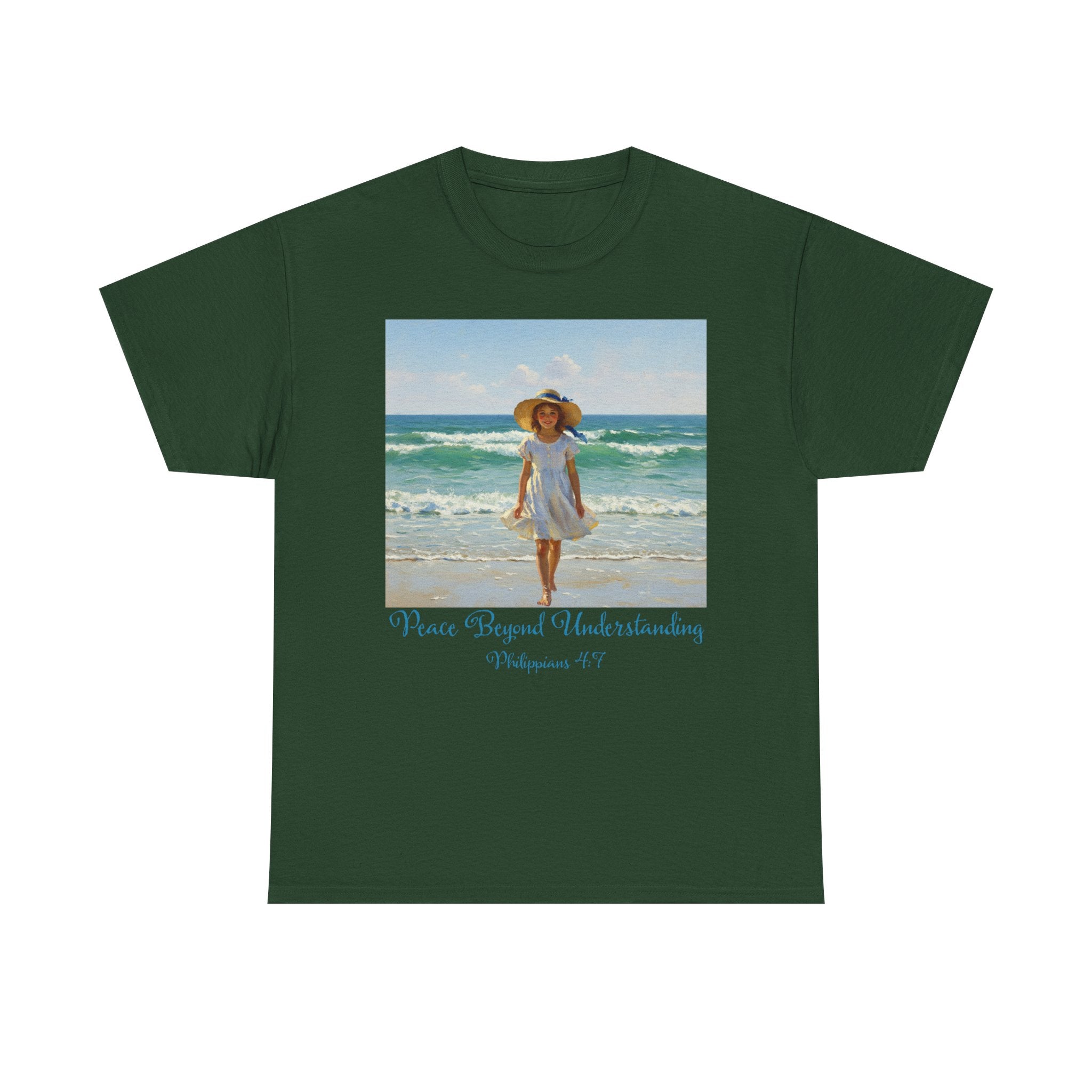 Serene Beach Vibes Tee for Summer Days, Top for Women, Casual Wear, Gifts for Beach Lovers, Vacay Essentials
