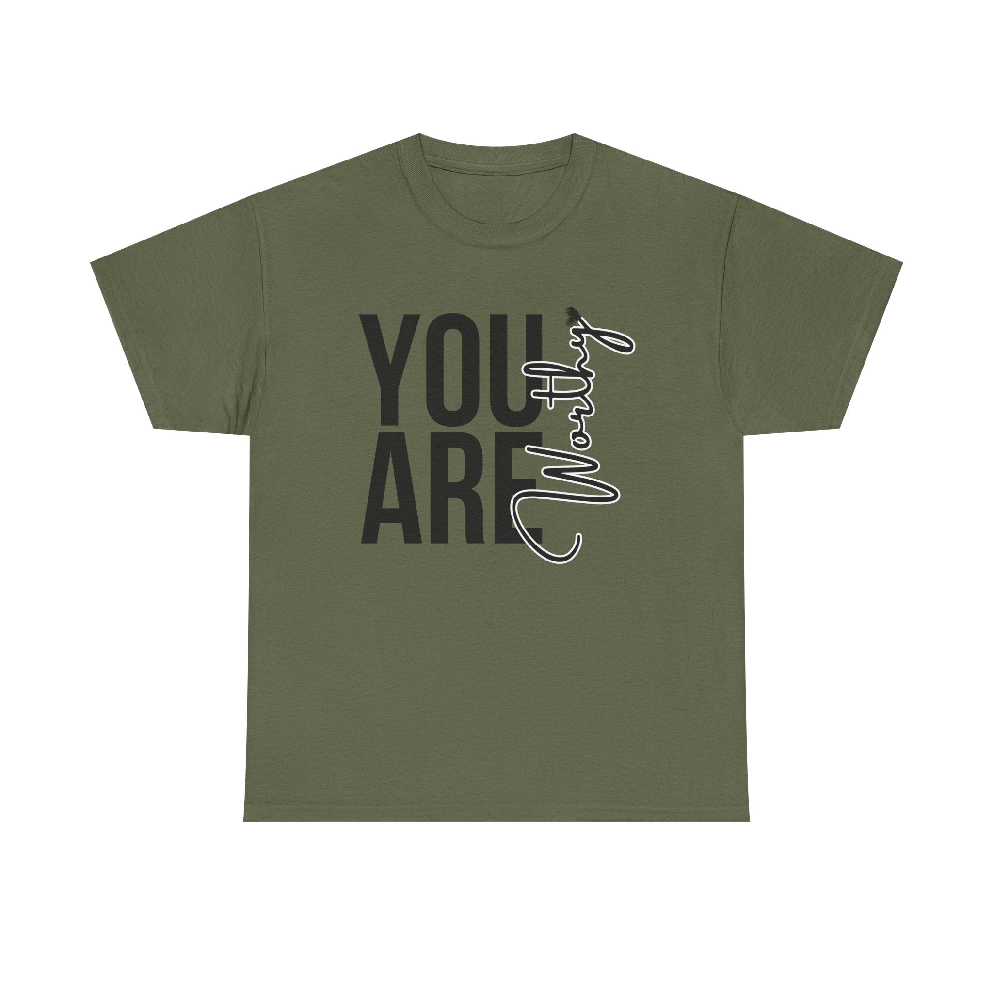 You Are Worthy Unisex Heavy Cotton Tee, Motivational Quote Shirt, Gift for Friends, Self-Love Tee, Uplifting Apparel, Positive [...]