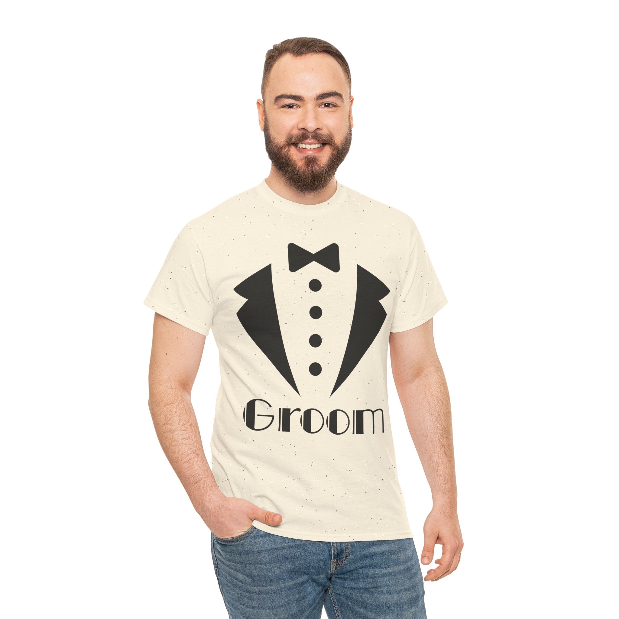 Groom T-Shirt - Unisex Heavy Cotton Tee for Weddings, Bachelor Parties, Groomsmen Gifts, Engagements, Bridal Showers