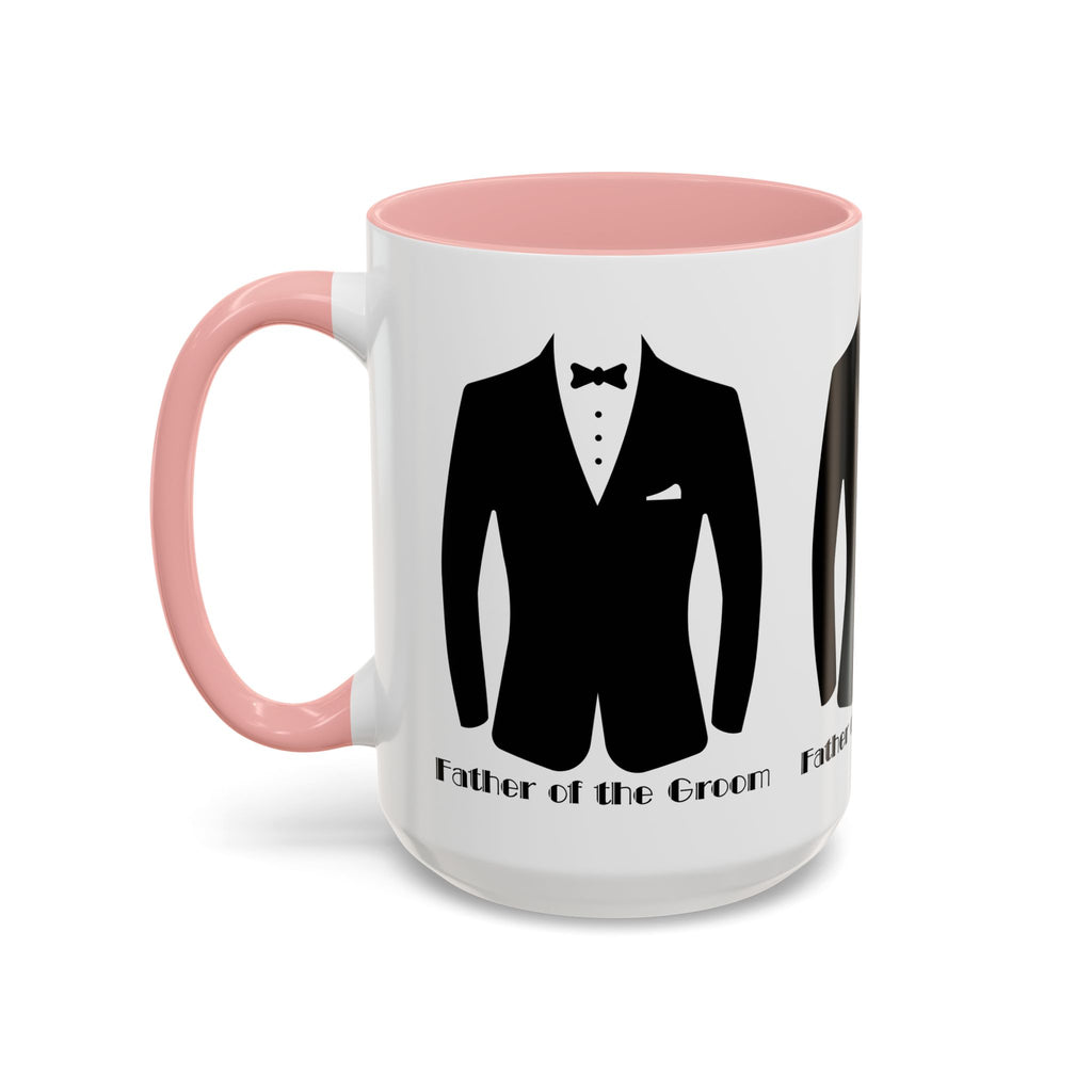 Father of the Groom Accent Coffee Mug 11/15 oz- Perfect Groomsmen Gift, Wedding Keepsake, Stylish Drinkware, Unique Wedding Favor