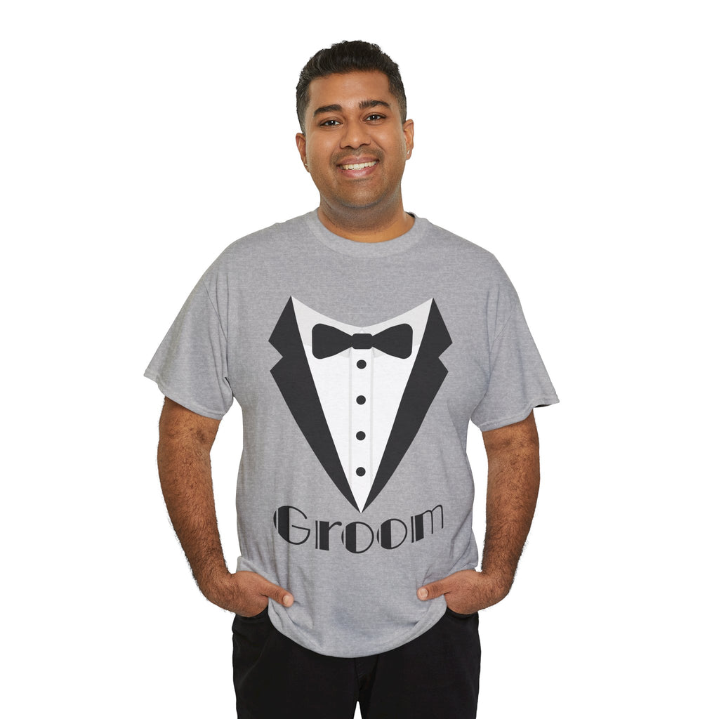 Groom T-Shirt, Unisex Heavy Cotton Tee for Weddings, Bachelor Parties, Groomsmen Gifts, Casual Wear, Bridal Showers