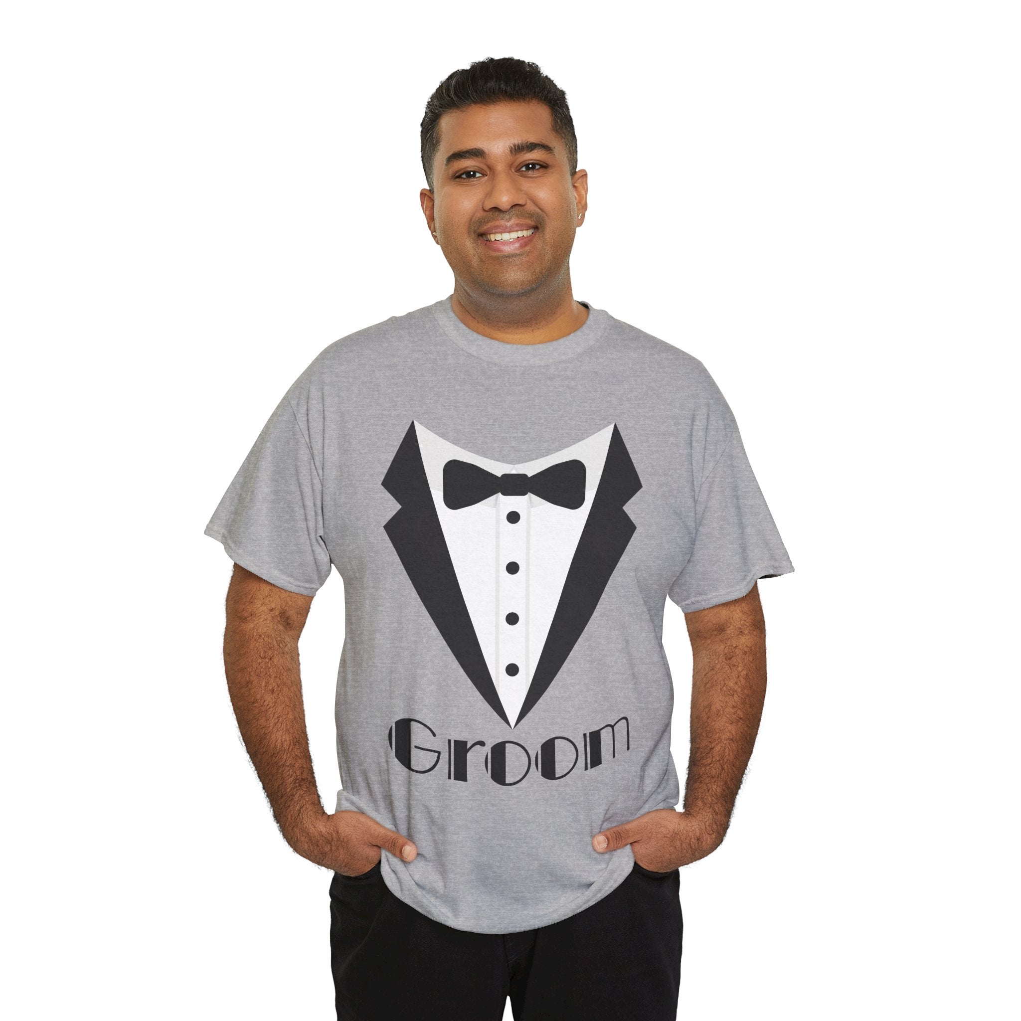 Groom T-Shirt, Unisex Heavy Cotton Tee for Weddings, Bachelor Parties, Groomsmen Gifts, Casual Wear, Bridal Showers
