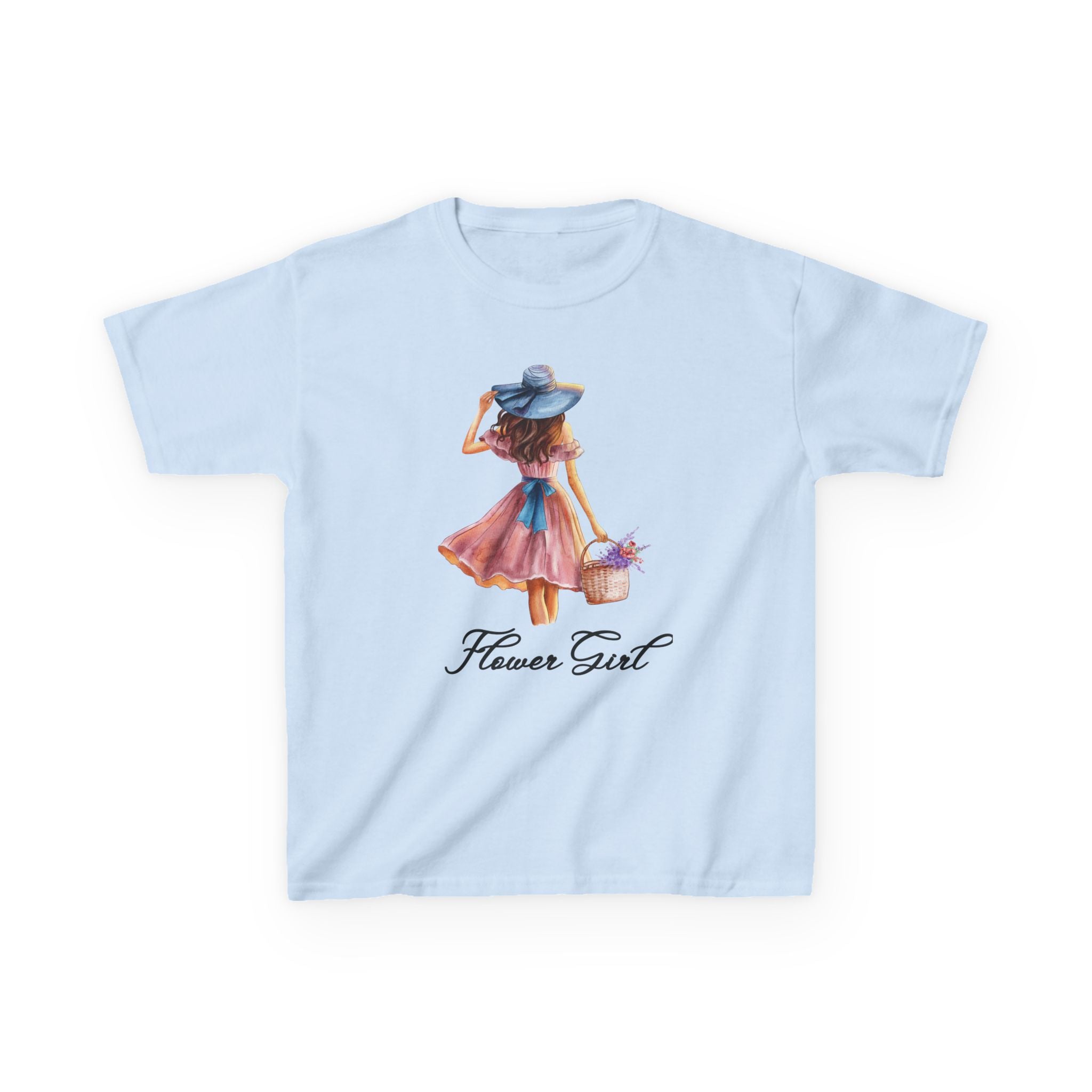 Flower Girl Kids Tee, Cute Kids T-Shirt, Spring Fashion, Outdoor Playwear, Children's Gift, Floral Design