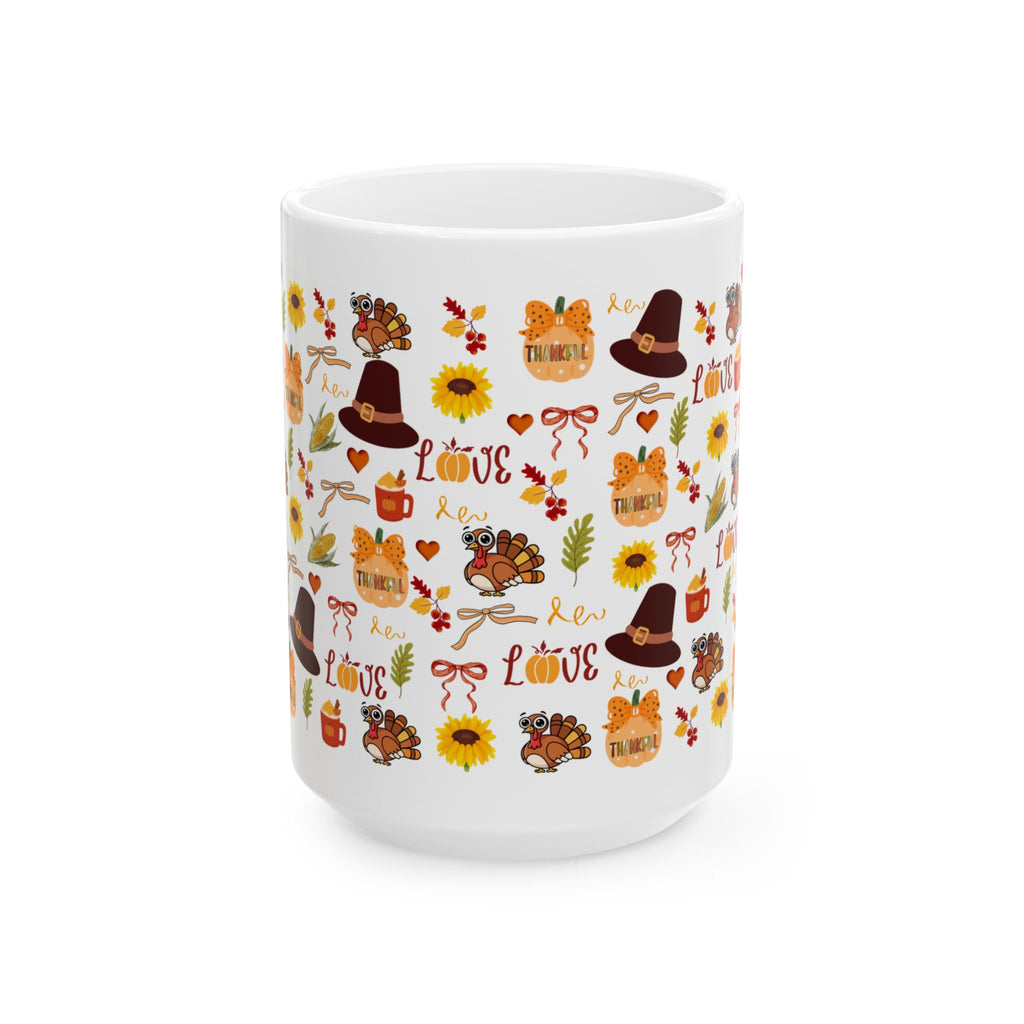 Fall Harvest Ceramic Mug - Cozy Seasonal Design 15 oz