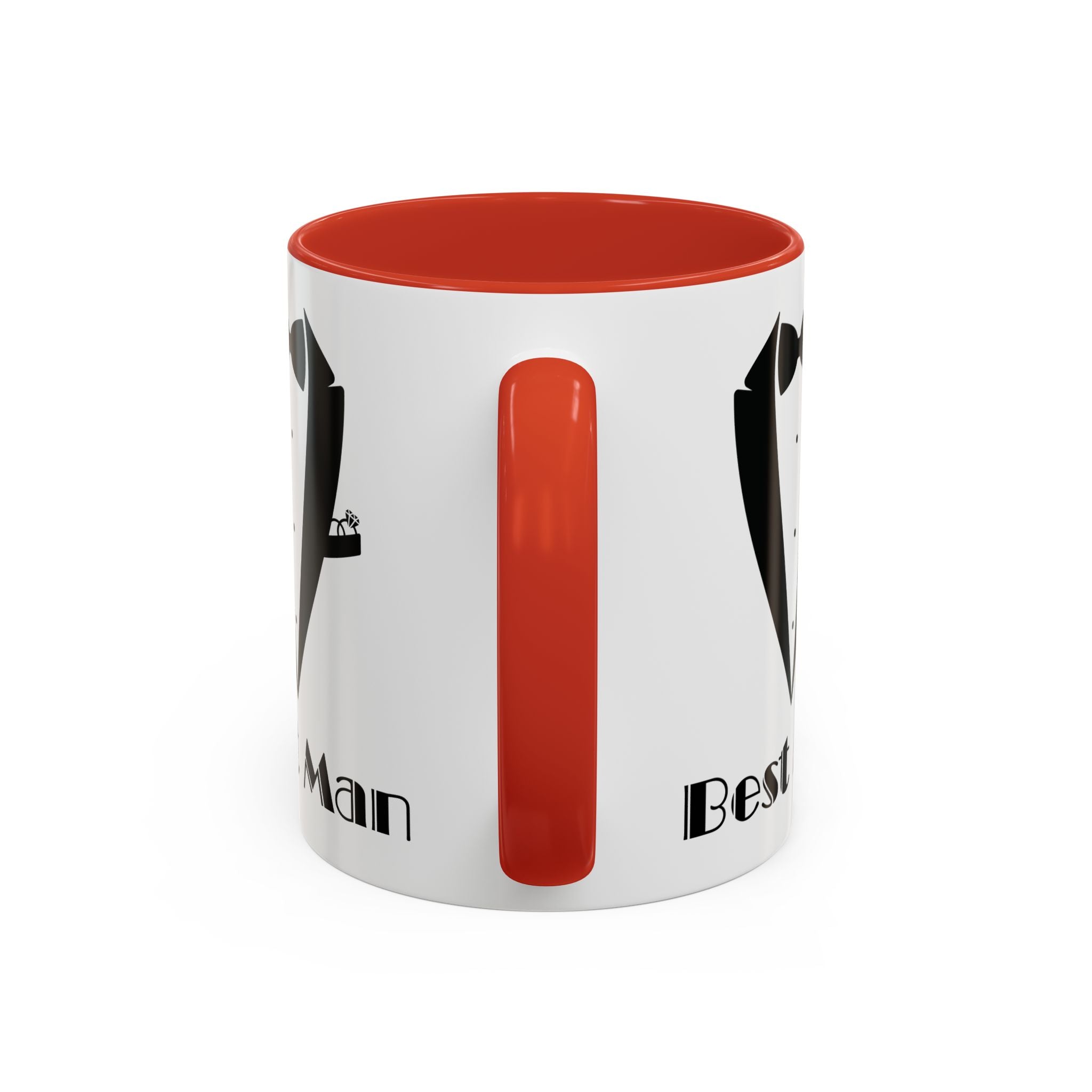 Best Man Accent Coffee Mug 11/15 oz, Groom’s Gift, Wedding Party Favor, Unique Best Man Gift, Black and White Coffee Cup