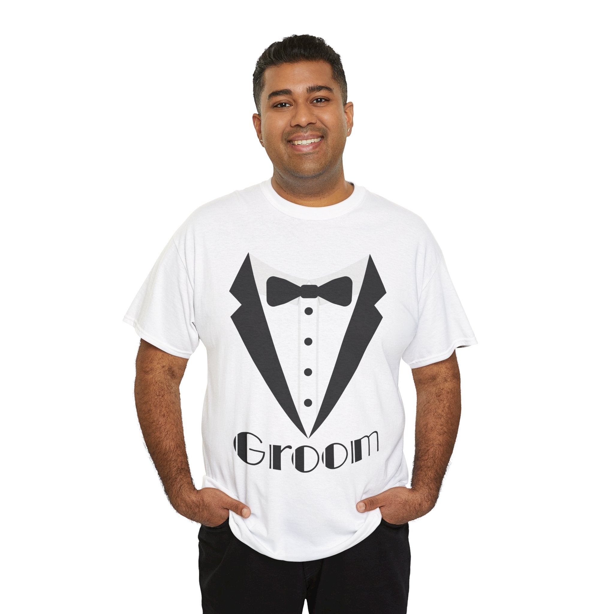 Groom T-Shirt, Unisex Heavy Cotton Tee for Weddings, Bachelor Parties, Groomsmen Gifts, Casual Wear, Bridal Showers
