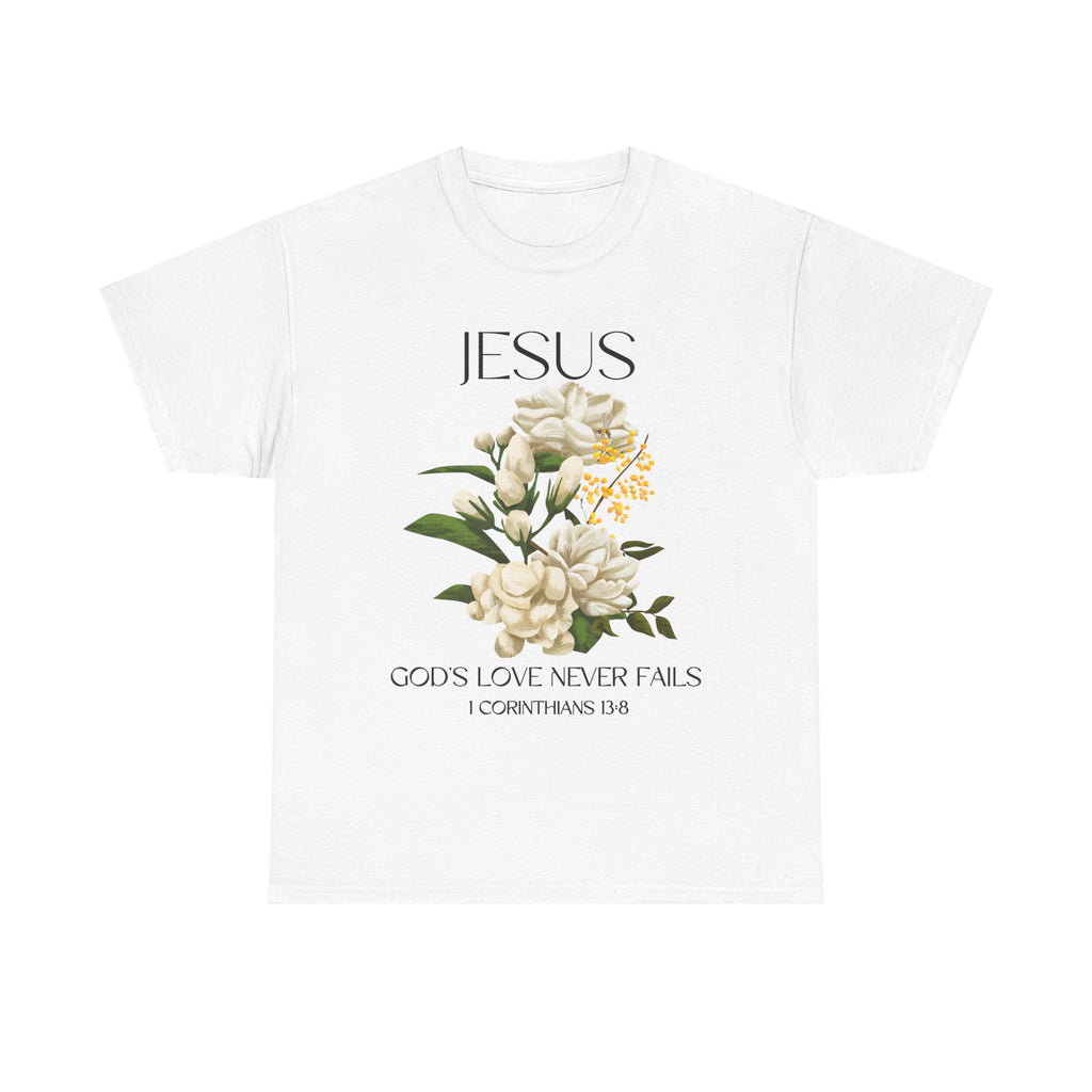 Faith-Inspired Unisex Heavy Cotton Tee - 'God's Love Never Fails' | Christian Apparel, Religious T-Shirt, Gift for Believers, [...]