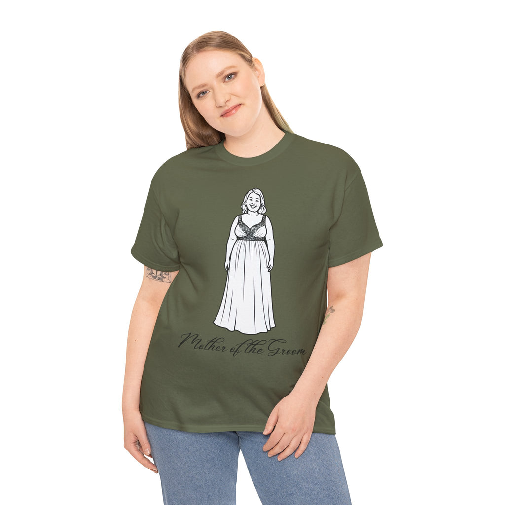 Mother of the Groom Tee, Unisex Cotton T-Shirt for Weddings, Bridal Party Apparel, Gift for Mother, Wedding Day Fashion