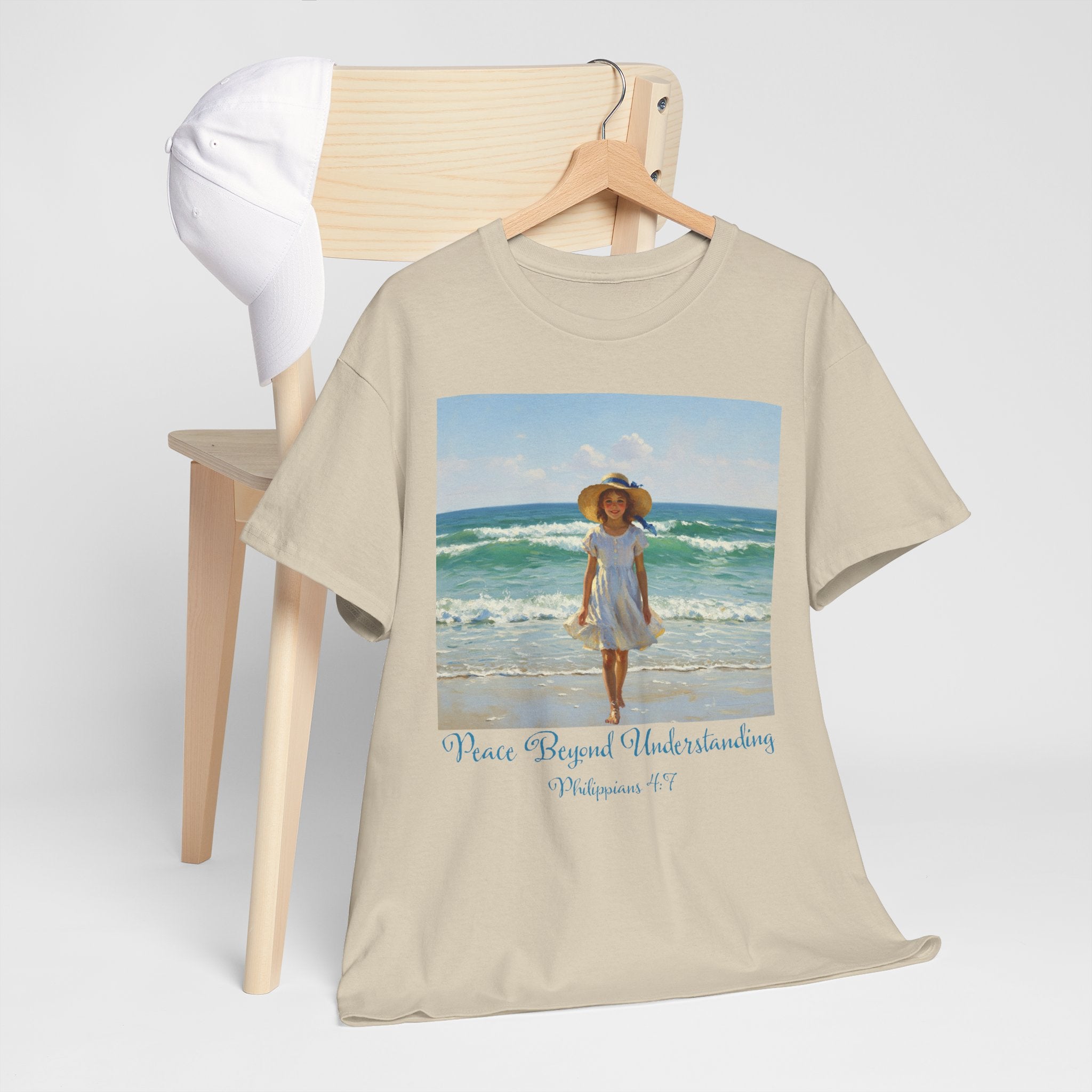 Serene Beach Vibes Tee for Summer Days, Top for Women, Casual Wear, Gifts for Beach Lovers, Vacay Essentials