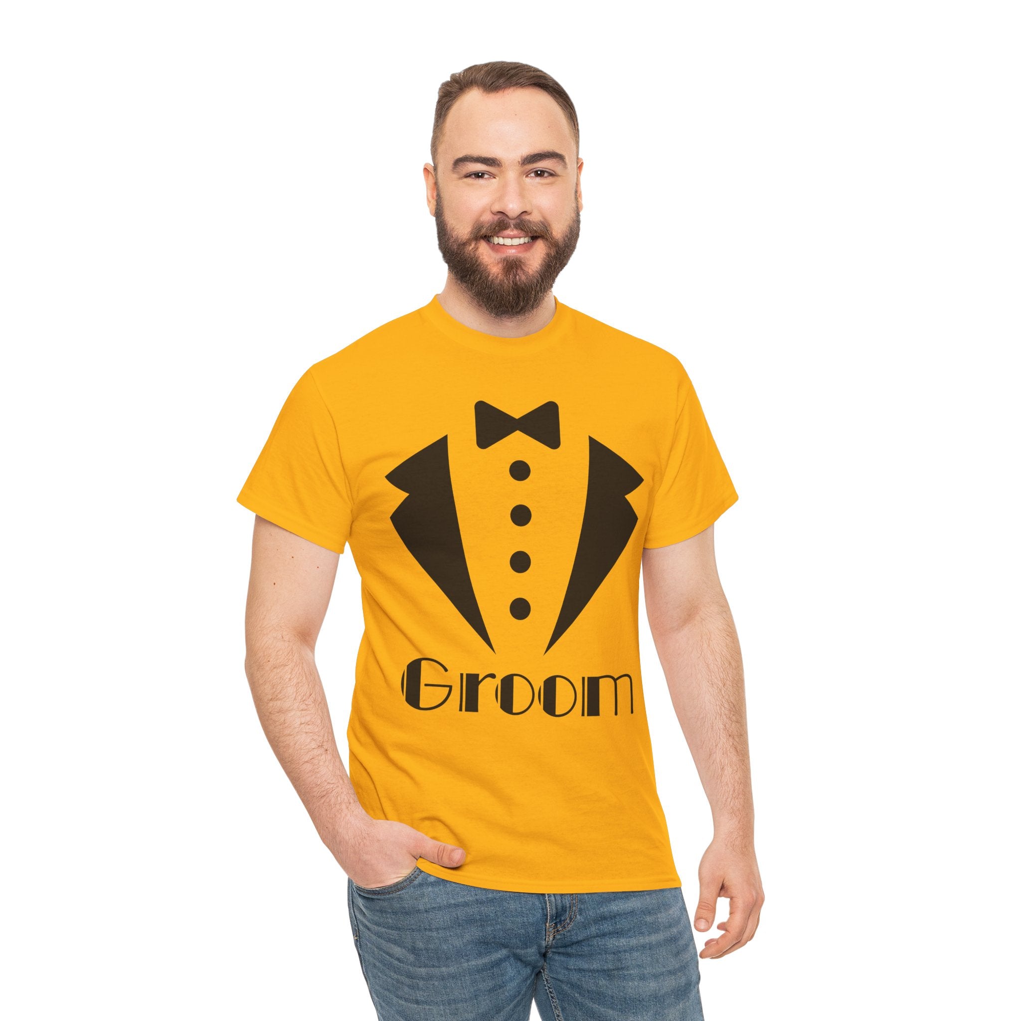 Groom T-Shirt - Unisex Heavy Cotton Tee for Weddings, Bachelor Parties, Groomsmen Gifts, Engagements, Bridal Showers