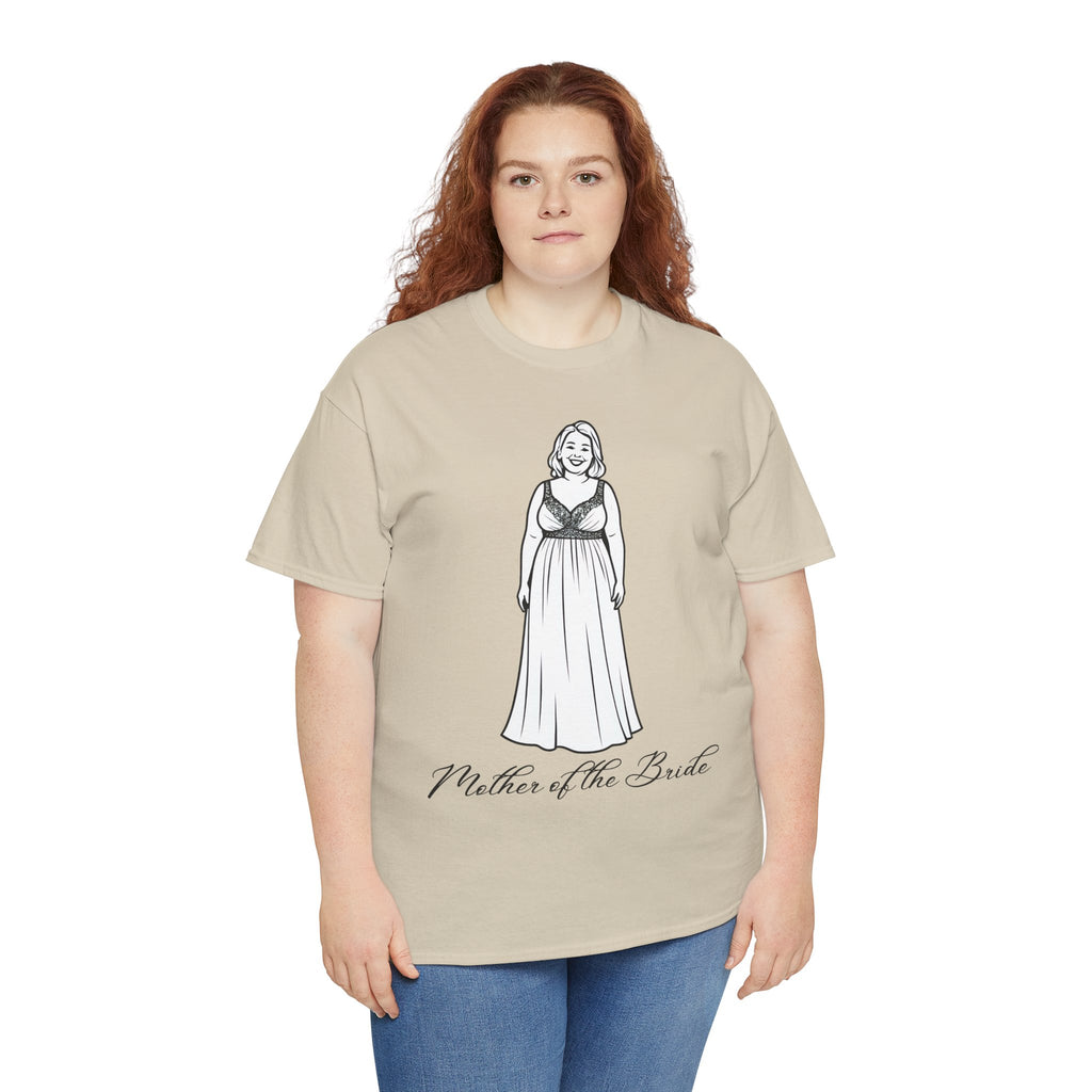 Mother of the Bride Tee, Plus Size Wedding Shirt, Unisex Cotton T-Shirt, Bridal Party Gift, Fun Wedding Day Apparel
