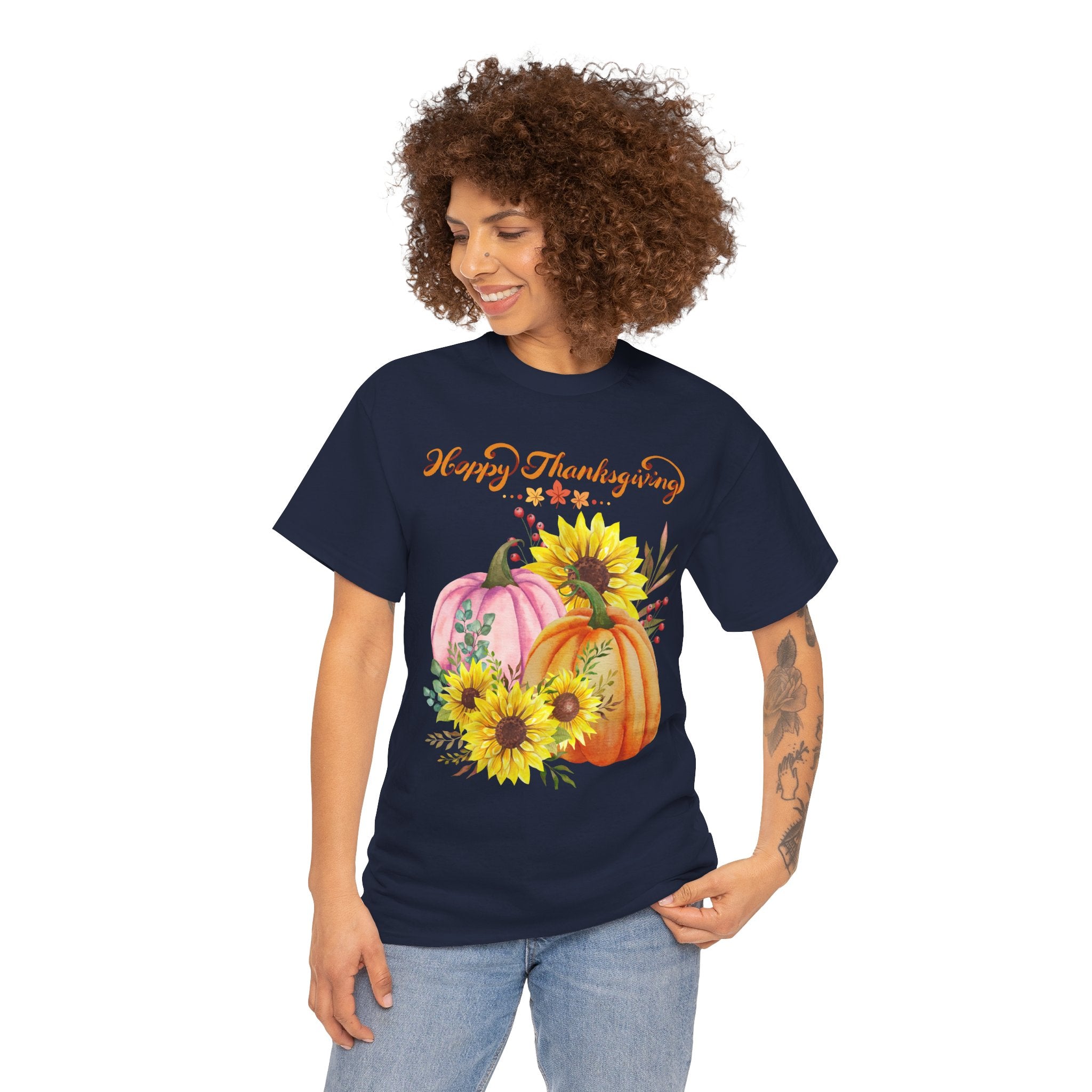 Thanksgiving T-shirts, Pumpkin Tee, Autumn Shirt, Unisex Fall Apparel, Holiday Gift, Cozy Outfit, Harvest Festival Clothing