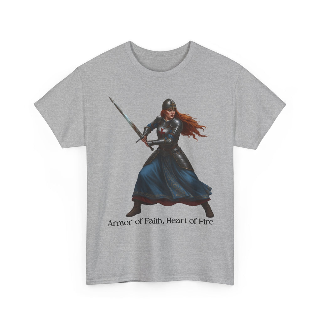 Warrior Spirit Unisex Heavy Cotton Tee, Inspirational Shirt, Fantasy Gift, Empowerment Merchandise, Soft Cotton Tee, Everyday Wear