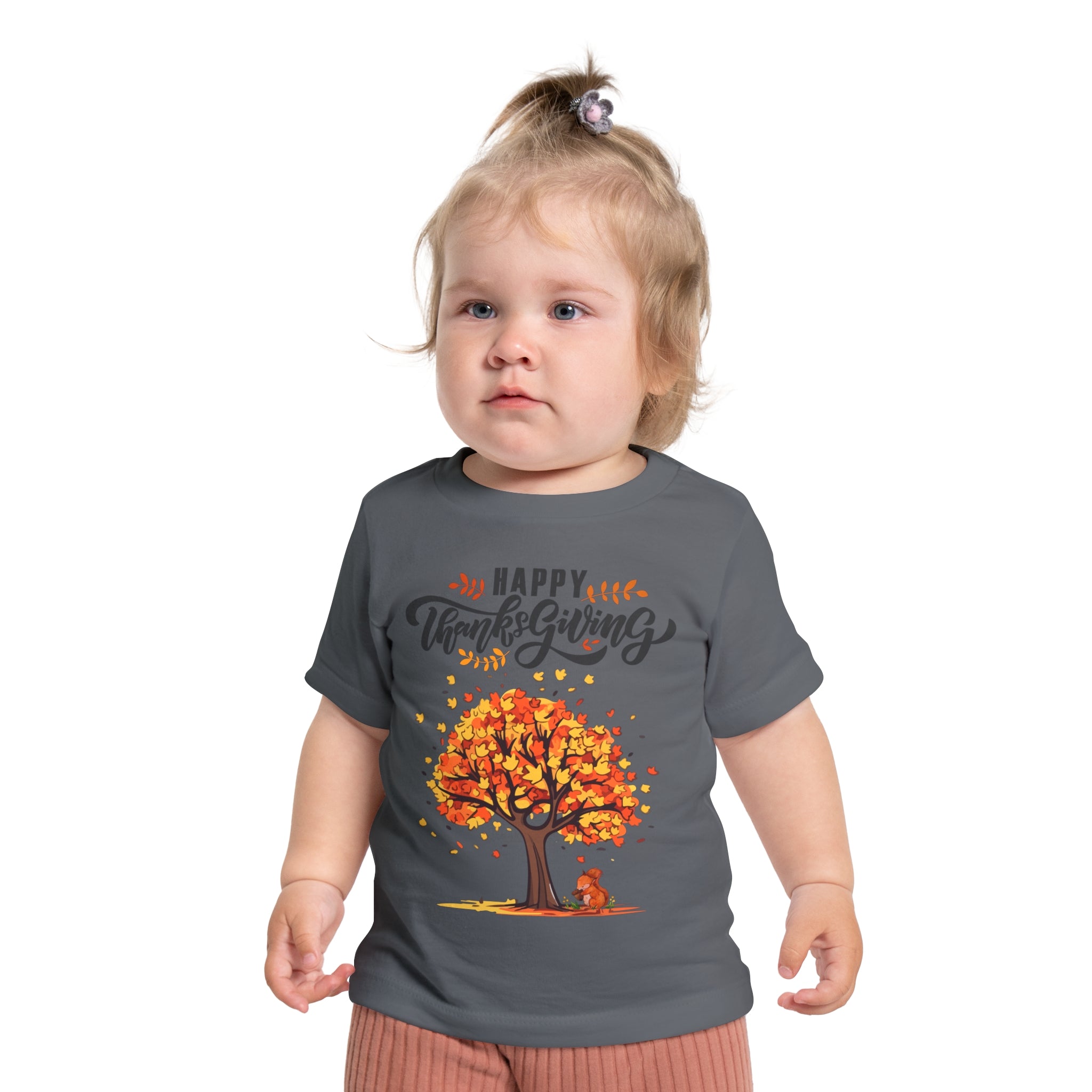 Happy Thanksgiving/Thanksgiving Baby T-Shirt, Cute Fall Apparel, Kids Autumn Clothing, Holiday Gift, Seasonal Outfit, Fall Tree Design