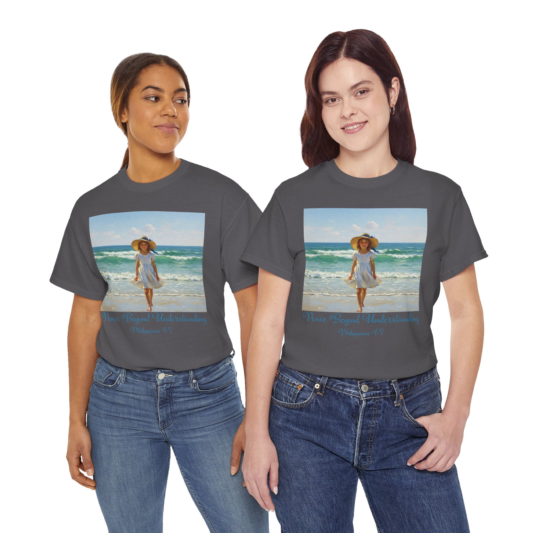 Serene Beach Vibes Tee for Summer Days, Top for Women, Casual Wear, Gifts for Beach Lovers, Vacay Essentials