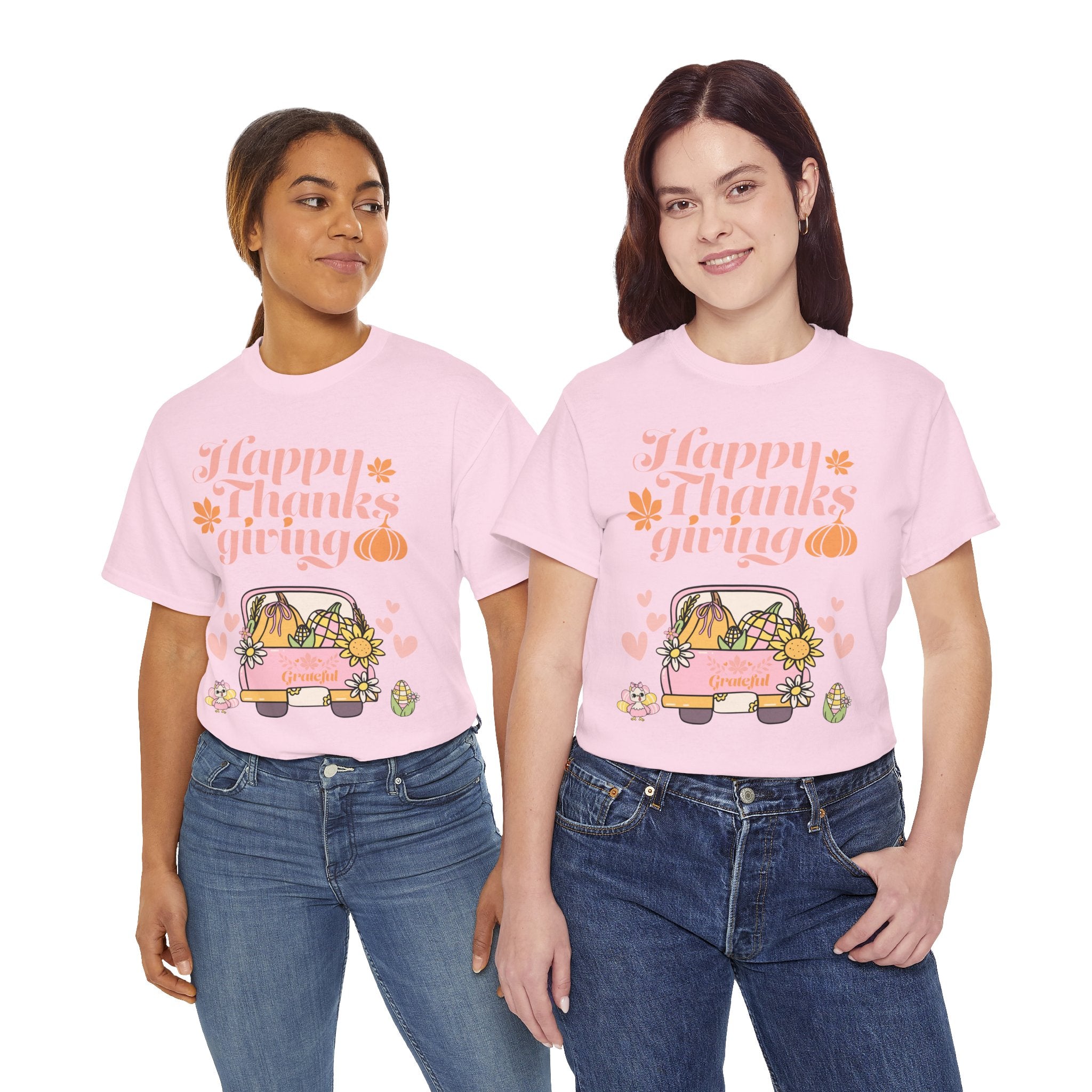 Happy Thanksgiving Unisex Tee | Cozy Autumn Shirt for Family Gatherings, Thanksgiving Celebration, Fall Fashion, Cute Gift Idea