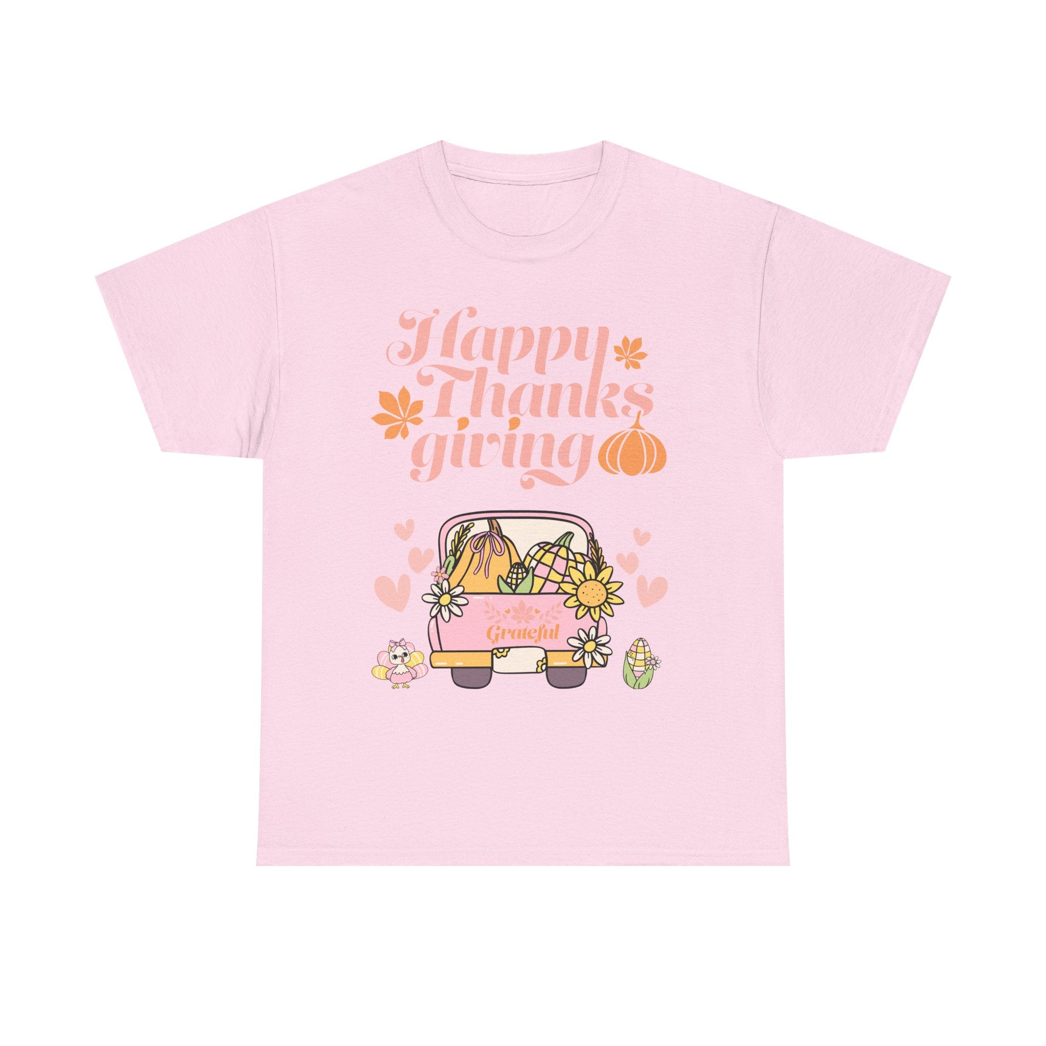 Happy Thanksgiving Unisex Tee | Cozy Autumn Shirt for Family Gatherings, Thanksgiving Celebration, Fall Fashion, Cute Gift Idea